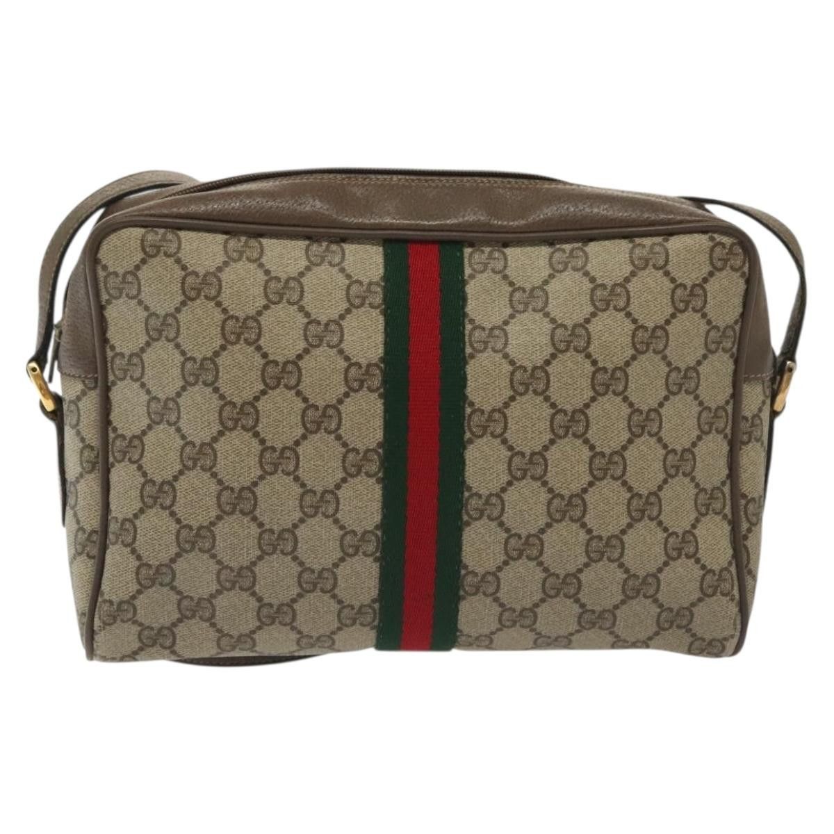 Gucci GUCCI GG Supreme Web Sherry Line Shoulder Bag Pvc Beige Size ONE SIZE - 3 Thumbnail