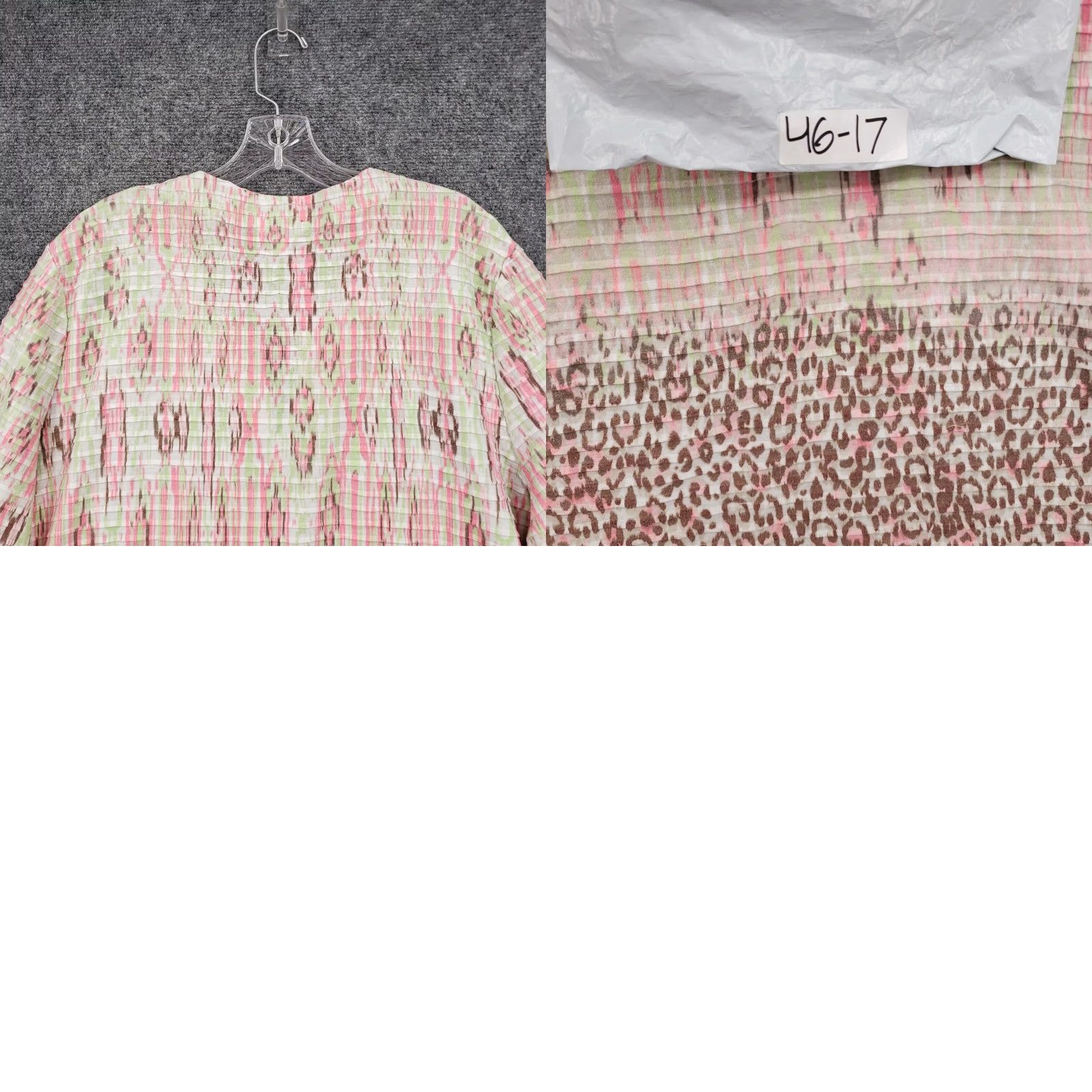 Vintage Coral Bay Blouse Tunic 2X Beige Leopard 3/4 Sleeve V-Neck Boho Knit Plus Womens Shirt Women Size XXL / US 16-18 / IT 52-54 - 9 Thumbnail