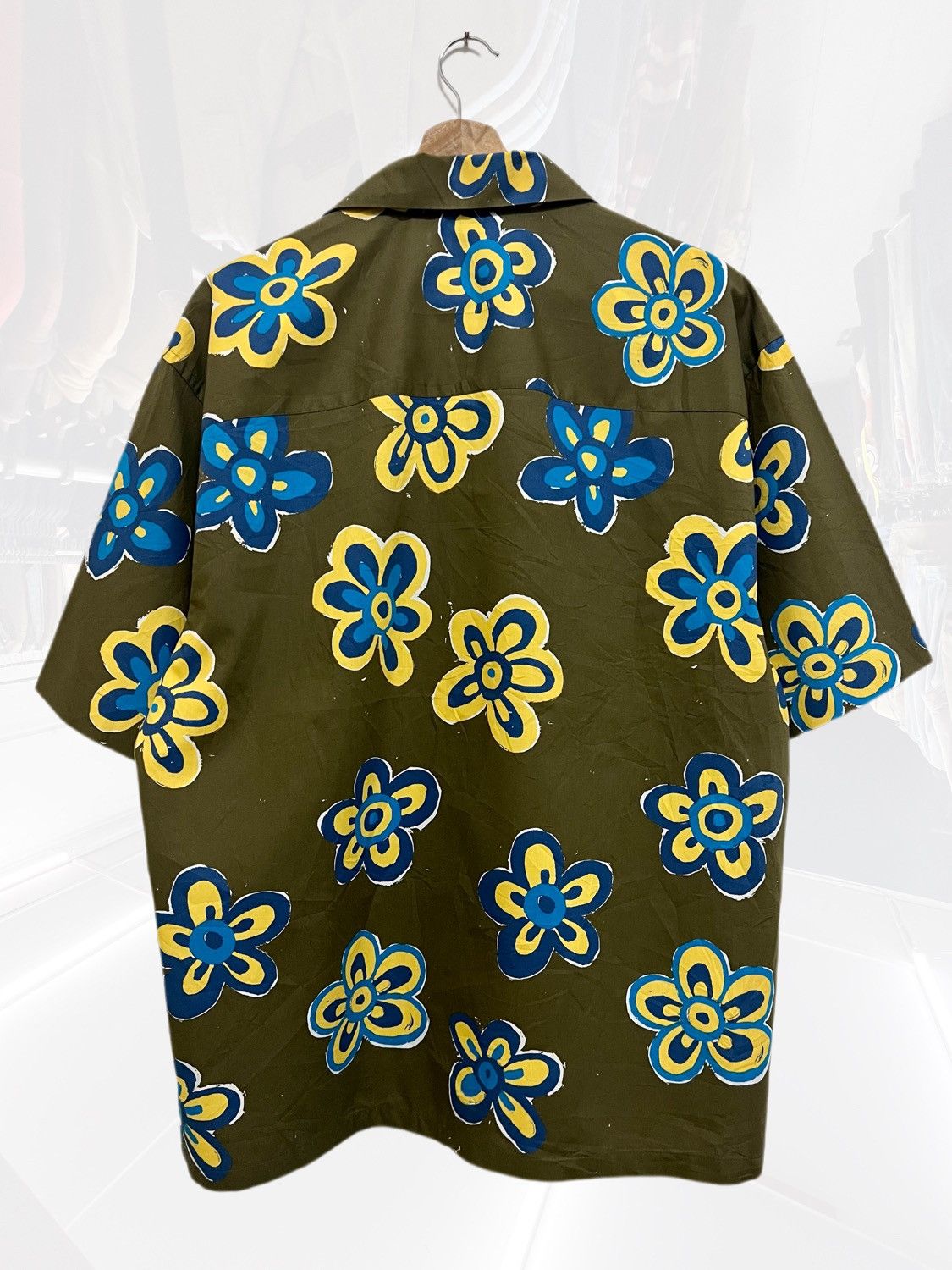 Marni × Uniqlo Marni Uniqlo Oversized Printed Open Collar Shirt Size US M / EU 48-50 / 2 - 2 Thumbnail