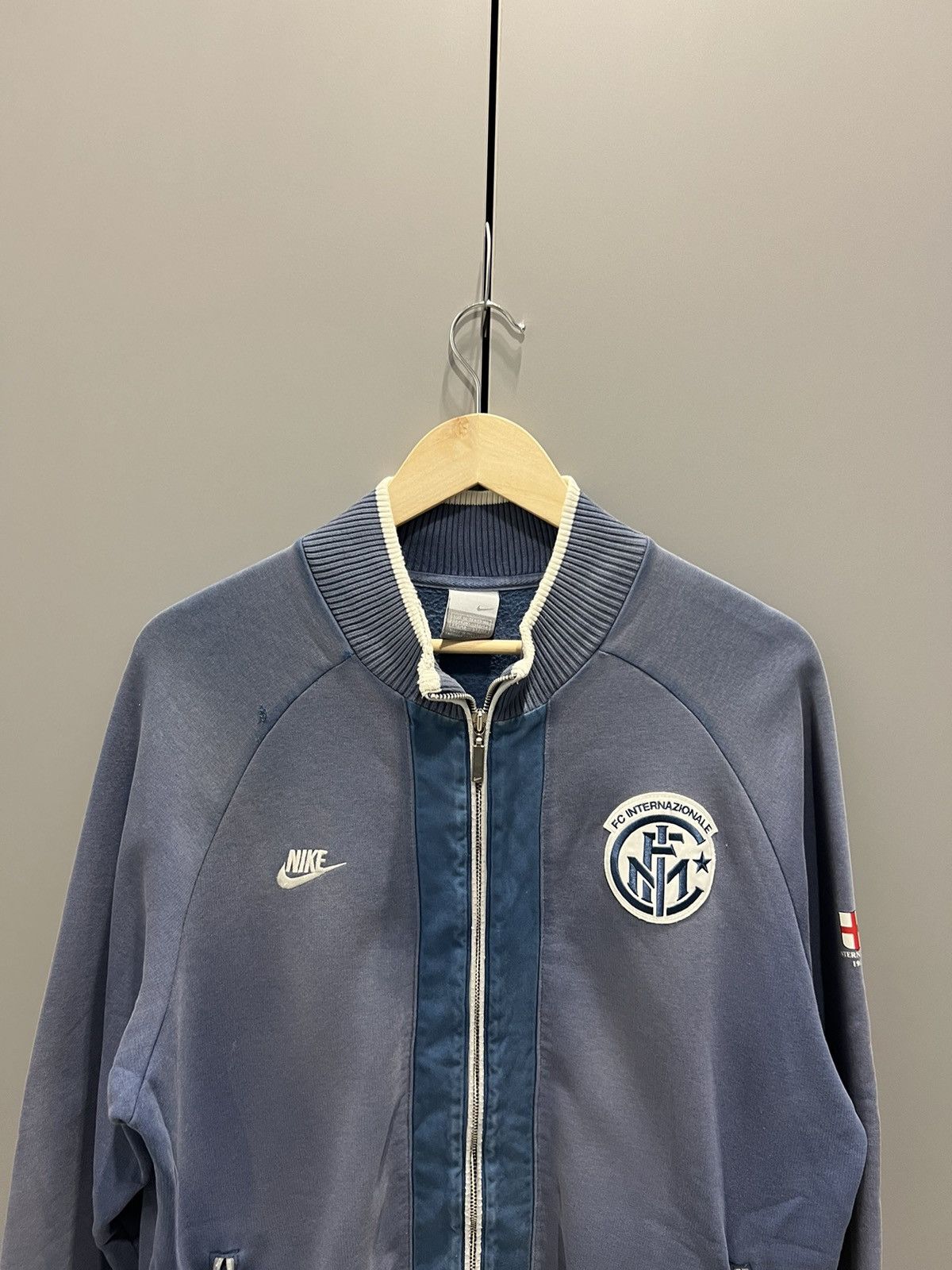 Nike Nike Vintage Inter Milan Zip Hoodie Faded 08/09 Size US XL / EU 56 / 4 - 13 Thumbnail
