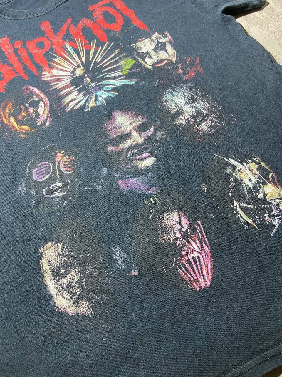 Band Tees × Vintage Vintage Slipknot 2014 World Tour Faded T-shirt Tee M Size US M / EU 48-50 / 2 - 3 Thumbnail