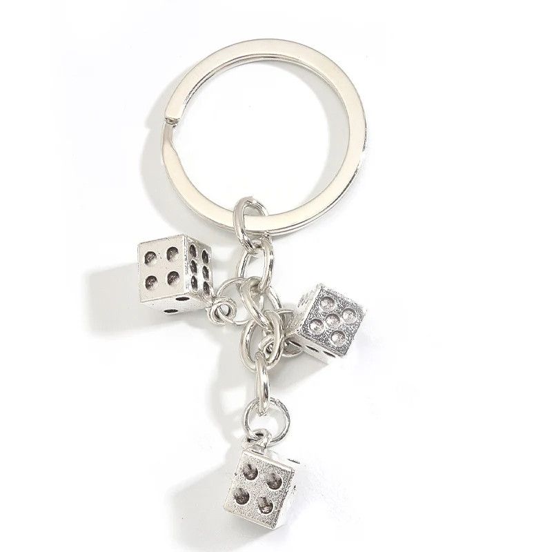 Jewelry Dice Keychain Recreation Handmade Size ONE SIZE - 3 Thumbnail