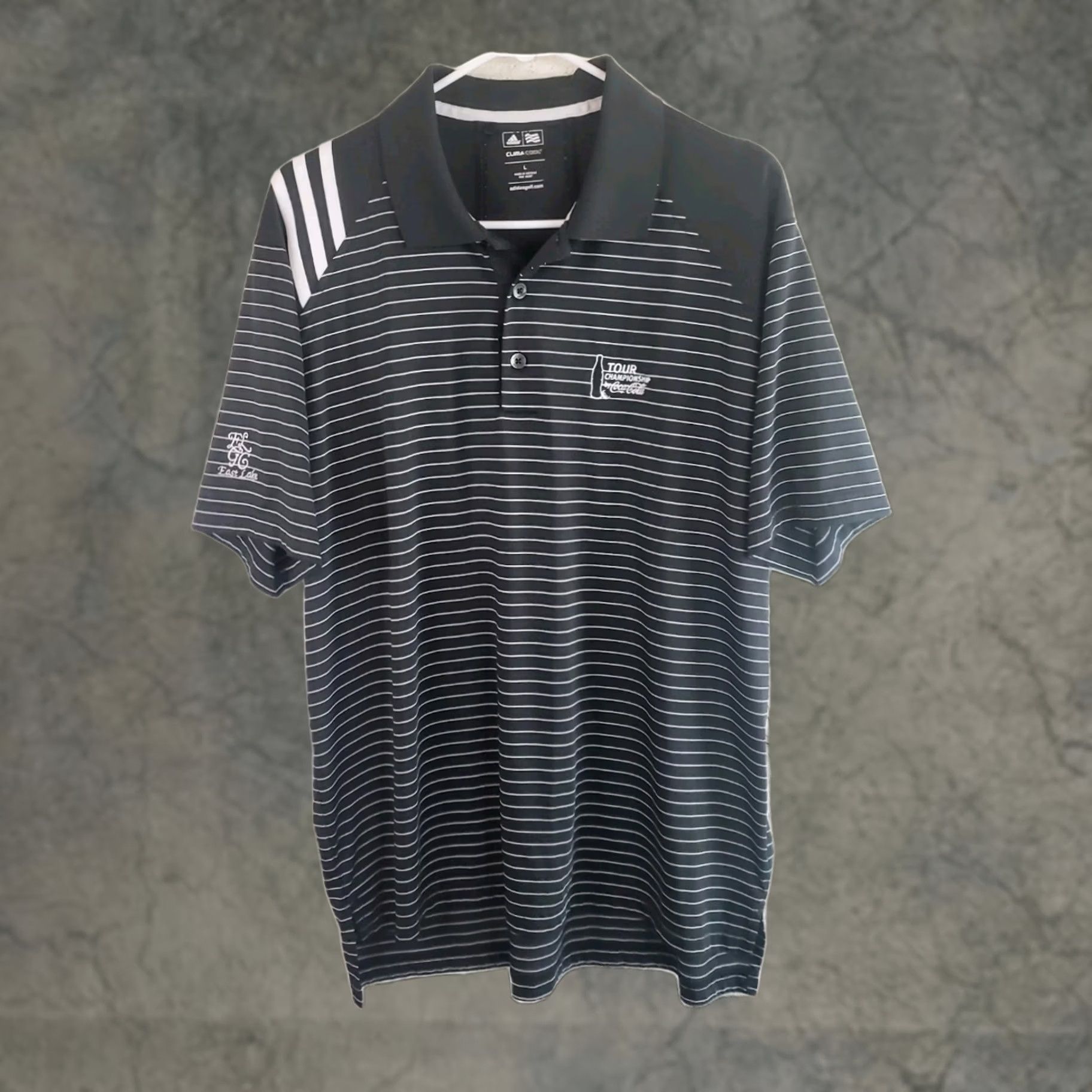 Adidas Adidas Polo Shirt Mens L Black Striped Chest Logo Golf Climacool Short Sleeve Regular Fit Shirt Mens Size US L / EU 52-54 / 3 - 1 Thumbnail