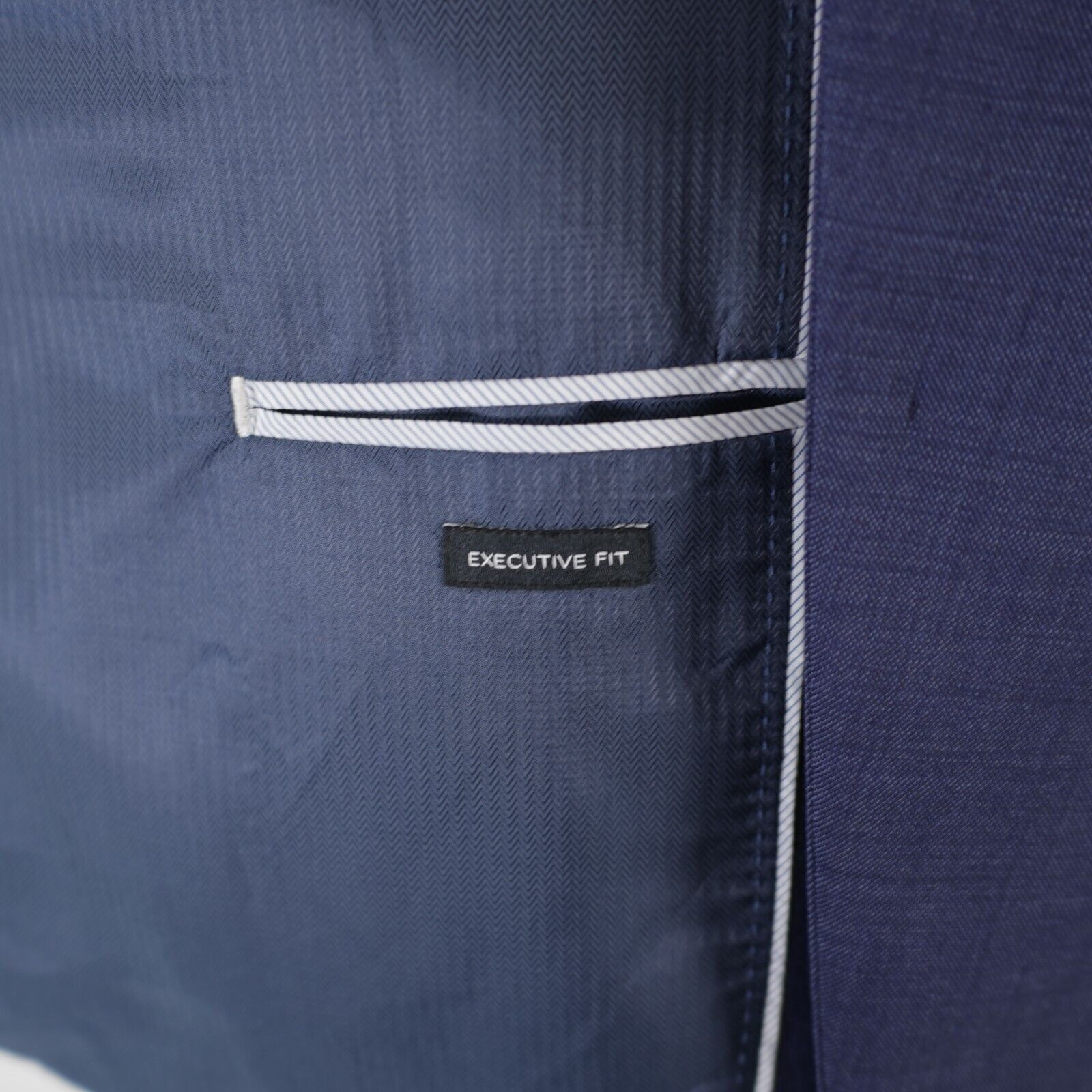 Kenneth Cole Kenneth Cole Awearness Wool Blue Birdseye 2 Button Blazer 44 Size 44S - 9 Thumbnail
