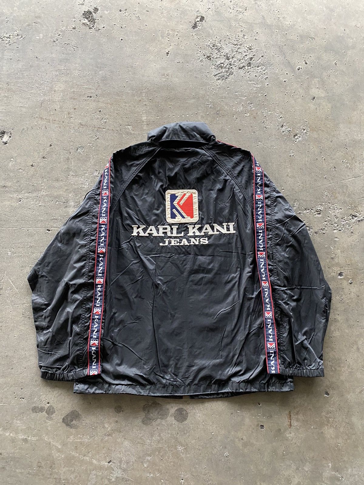 Karl Kani 1990 Karl Kani - Windbreaker Taped Jacket Size US L / EU 52-54 / 3 - 1 Thumbnail