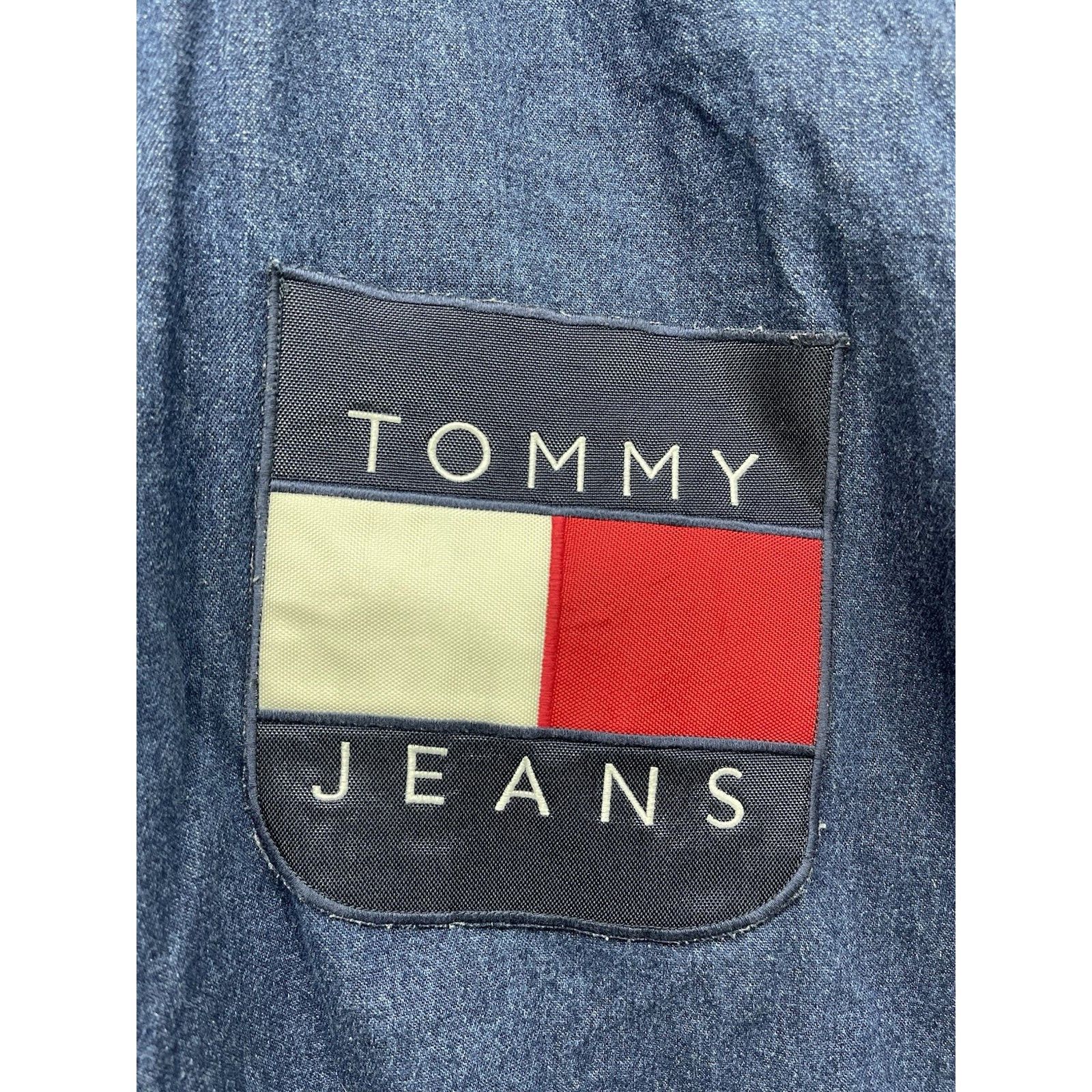 Other VTG 90s Tommy Jeans Denim Shirt XL Blue Big Flag Logo Patch Size US XL / EU 56 / 4 - 3 Thumbnail