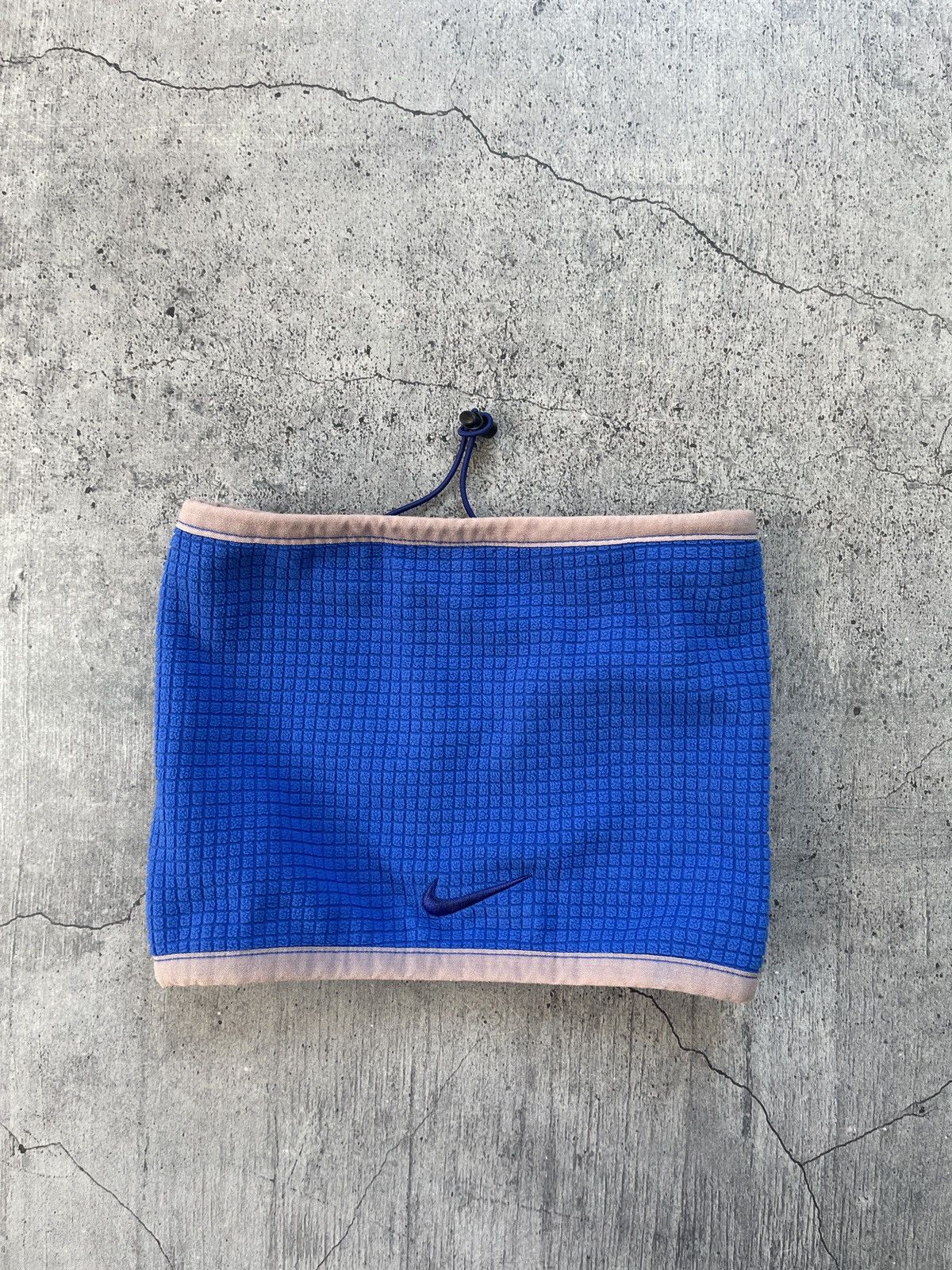 Nike × Vintage Nike Drill Fleece Snood Ninja Mask Black / Drey Y2K Size ONE SIZE - 1 Thumbnail