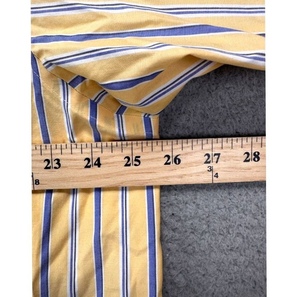 Vintage L.L. Bean Button Up Shirt Mens XL Yellow Striped Wrinkle Stain Resistant Pocket Shirt Size US XL / EU 56 / 4 - 6 Thumbnail