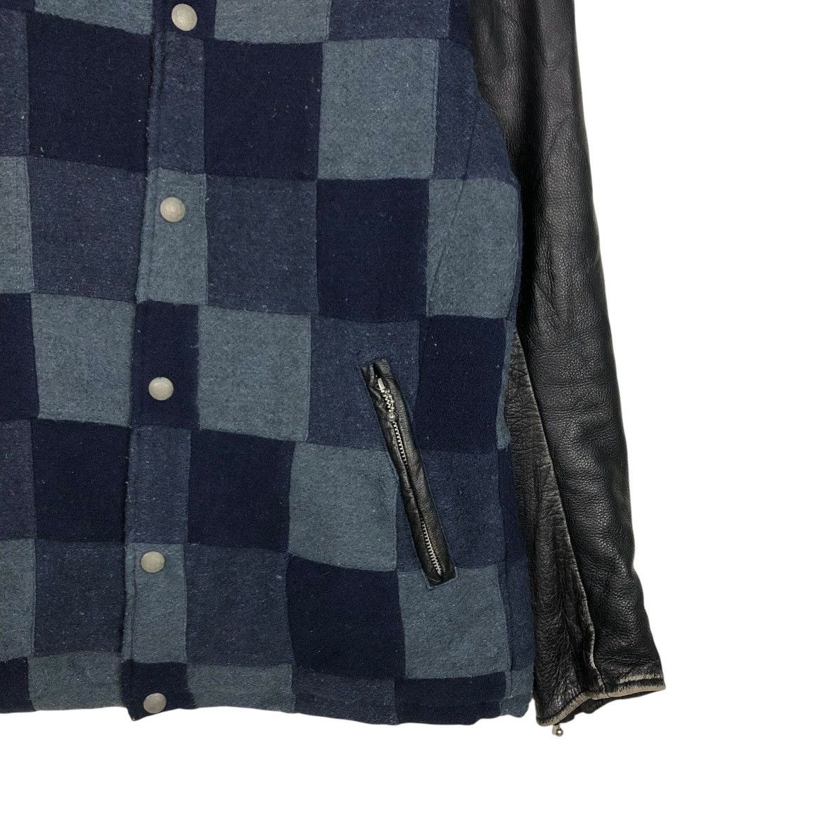 Vintage 🔥VINTAGE CAFE RACER LEATHER JACKET TK JAPAN TARTAN DESIGN Size US M / EU 48-50 / 2 - 7 Thumbnail