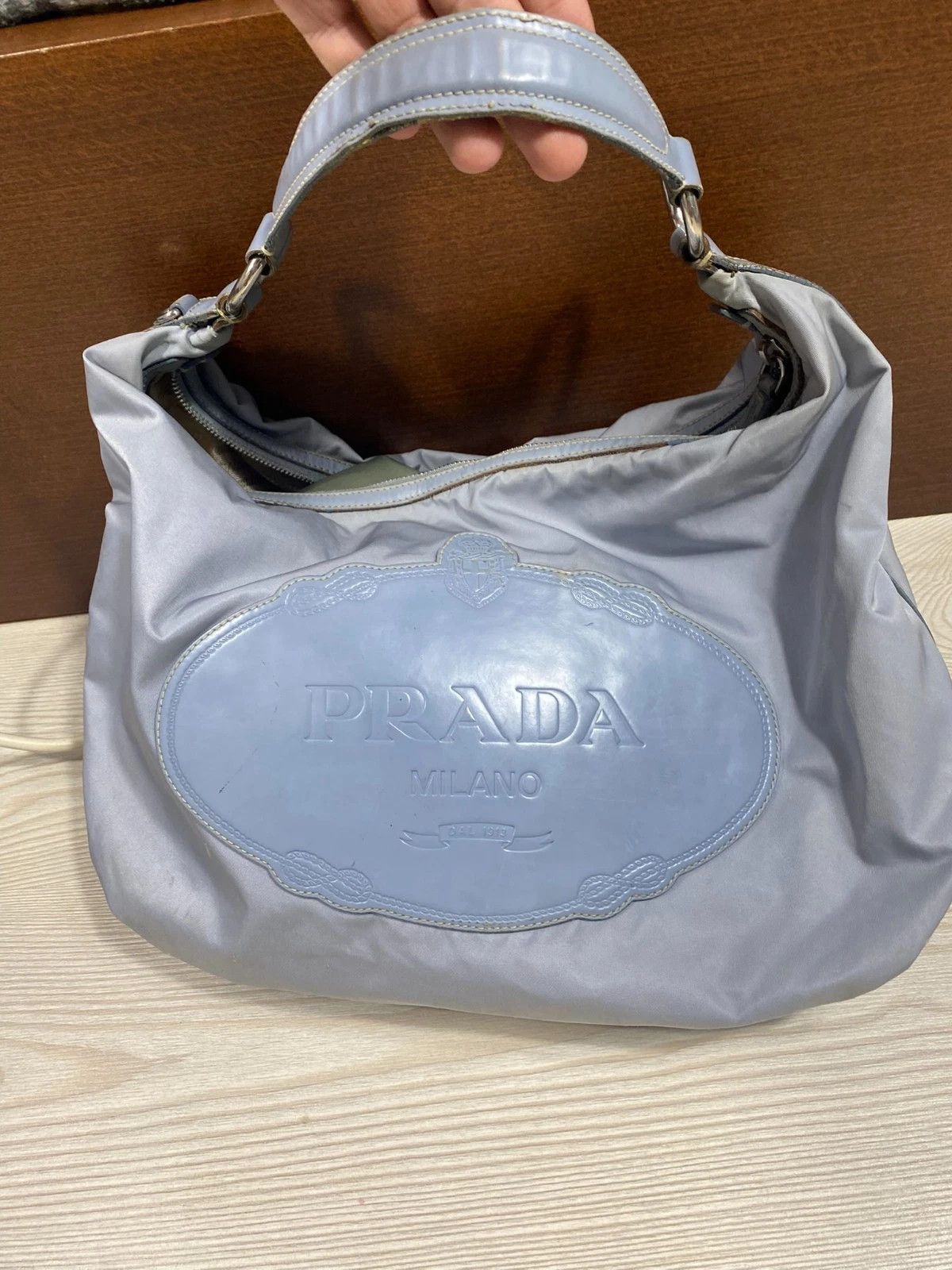Prada Prada Tessuto Shoulder Bag Hand Bag Nylon Big Logo Size ONE SIZE - 1 Thumbnail
