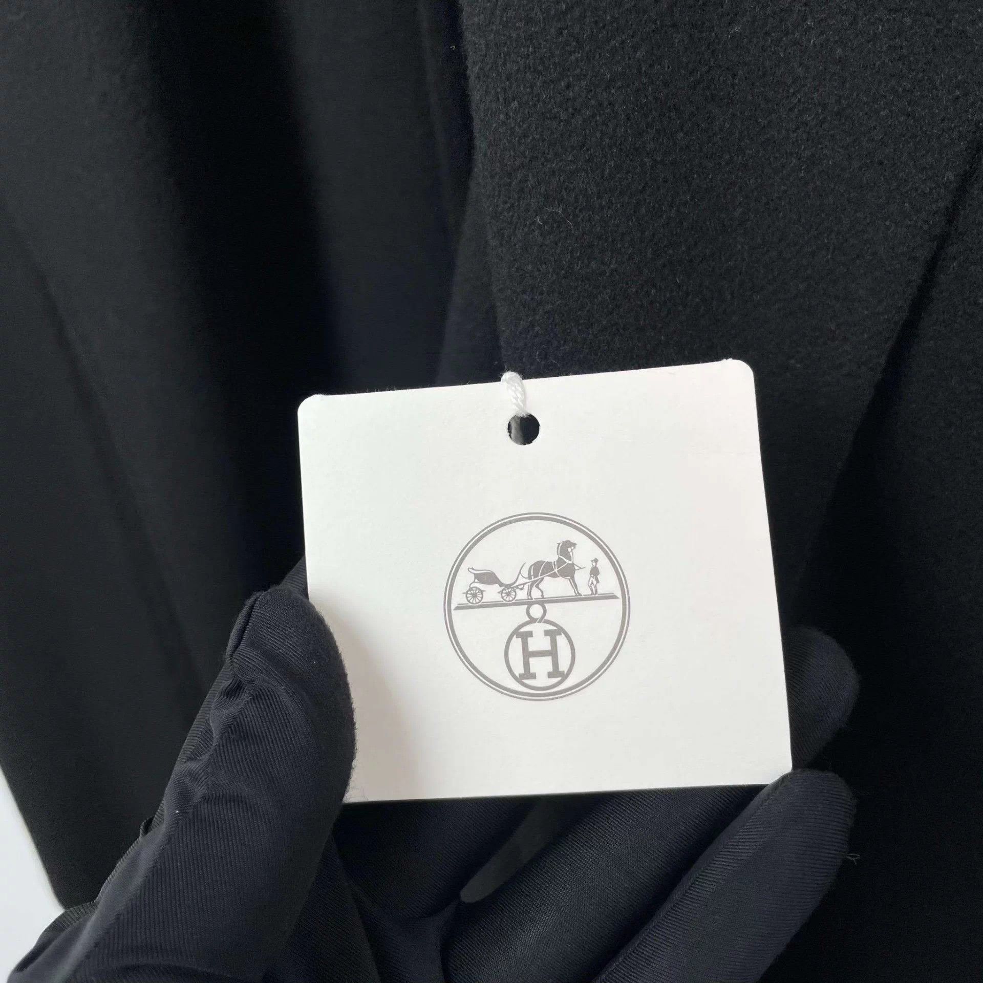 Hermes Hermès cashmere overcoat 38 black new Size S / US 4 / IT 40 - 3 Thumbnail