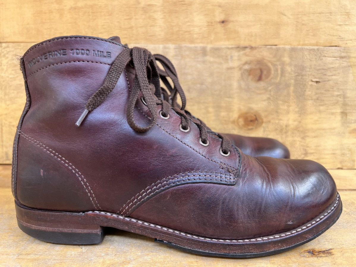 Wolverine Wolverine 1000 Mile Plain Toe Brown Leather Boots Size US 7 Size US 7 / EU 40 - 6 Thumbnail