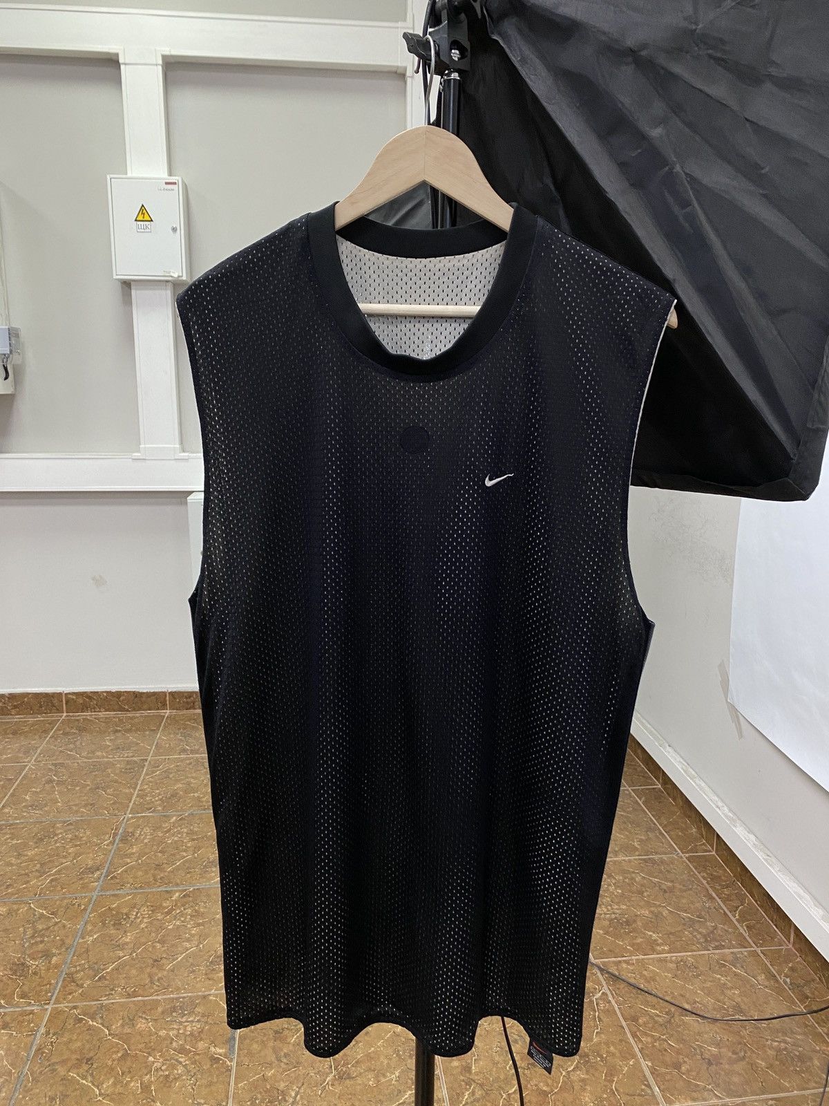 Nike 🏀🇺🇸 Vintage 90s Nike Basketball Jersey Swoosh Rare Y2K Size US L / EU 52-54 / 3 - 2 Thumbnail