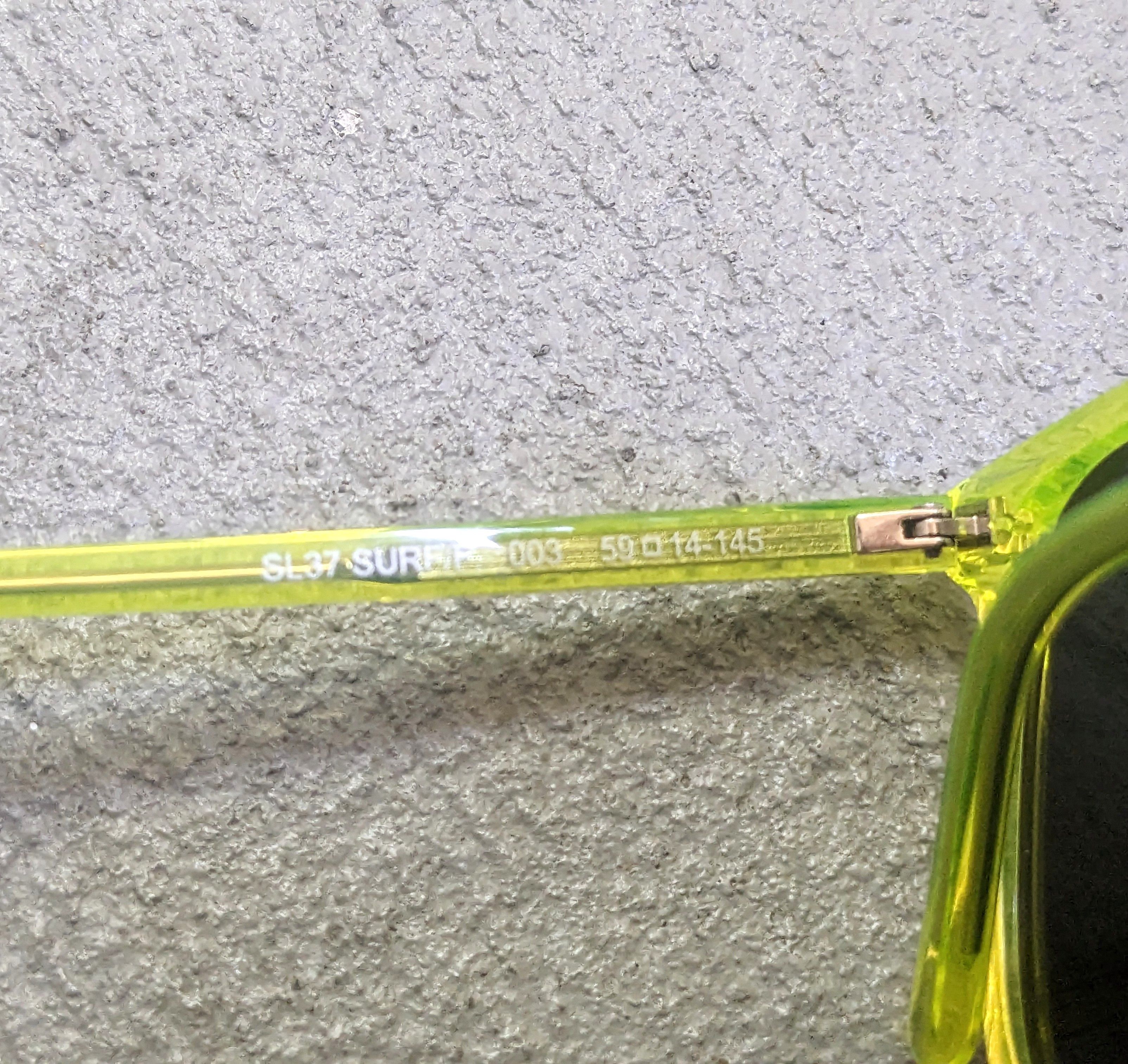 Saint Laurent Paris Saint Laurent Paris SL 37 Sunglasses Green Square SLP YSL Size ONE SIZE - 7 Thumbnail