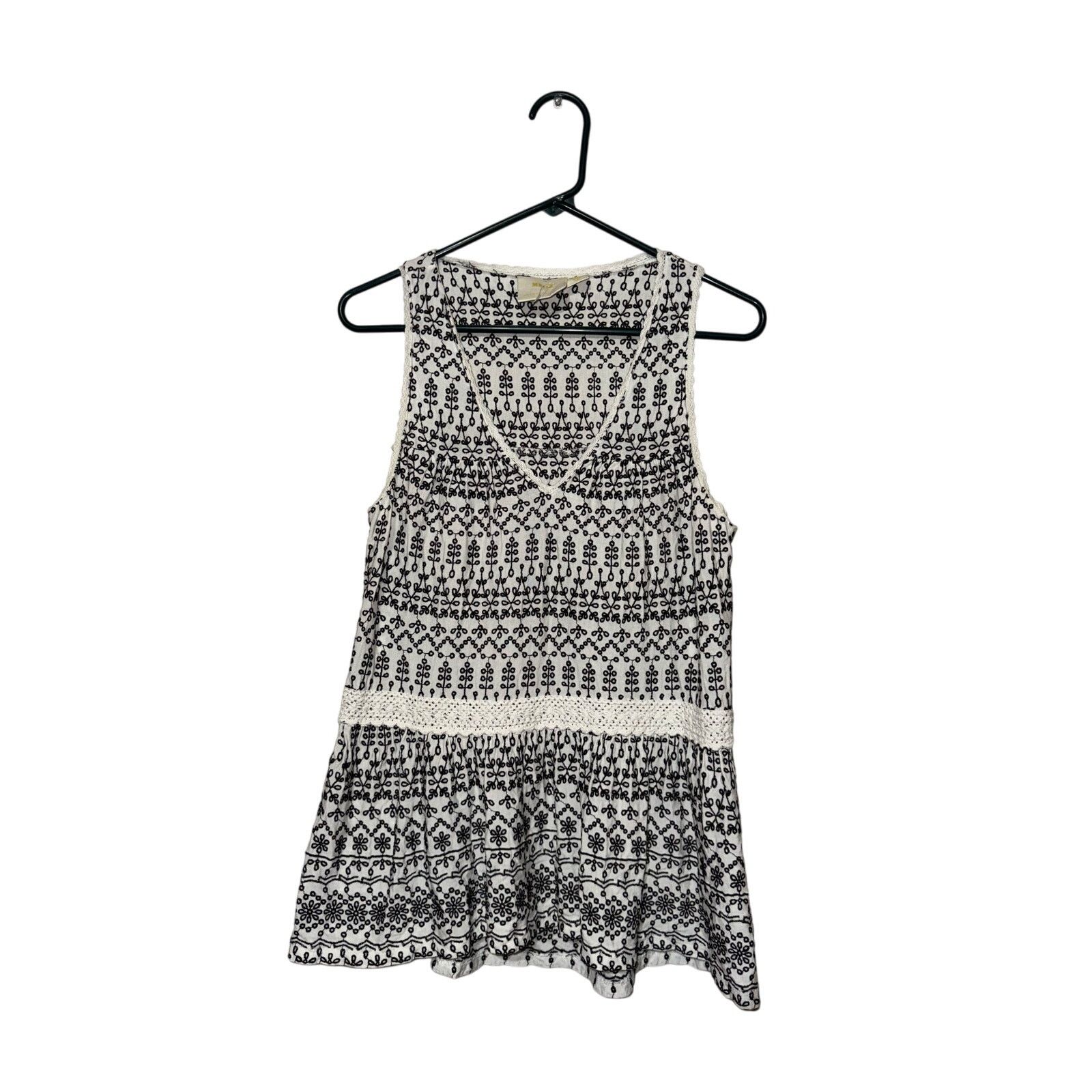 Anthropologie Maeve Anthropologie Cammie Embroidered Tank Top - Small Size S / US 4 / IT 40 - 2 Thumbnail