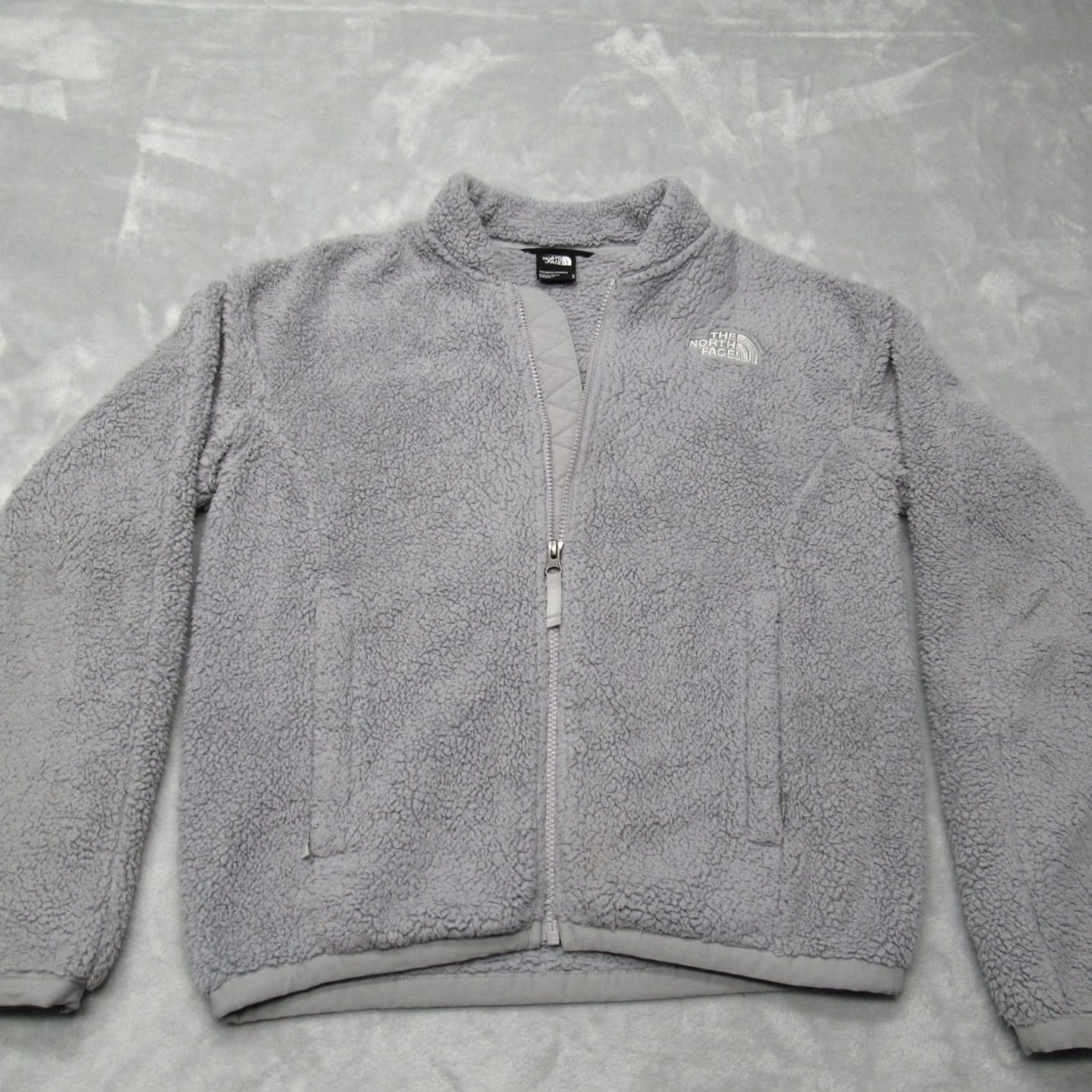 The North Face The North Face Jacket Womens Medium Gray Banded Collar Pockets Fleece Full Zip Size M / US 6-8 / IT 42-44 - 4 Thumbnail