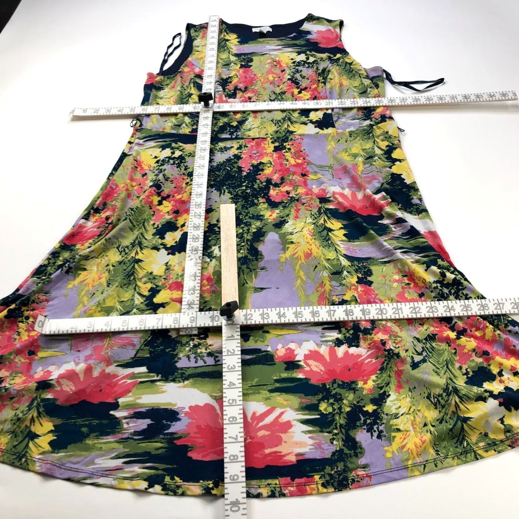 Charter Club Charter Club Dress Womens 1X Plus Line Abstract All Over Print Midi Calf Length Size XL / US 12-14 / IT 48-50 - 3 Thumbnail
