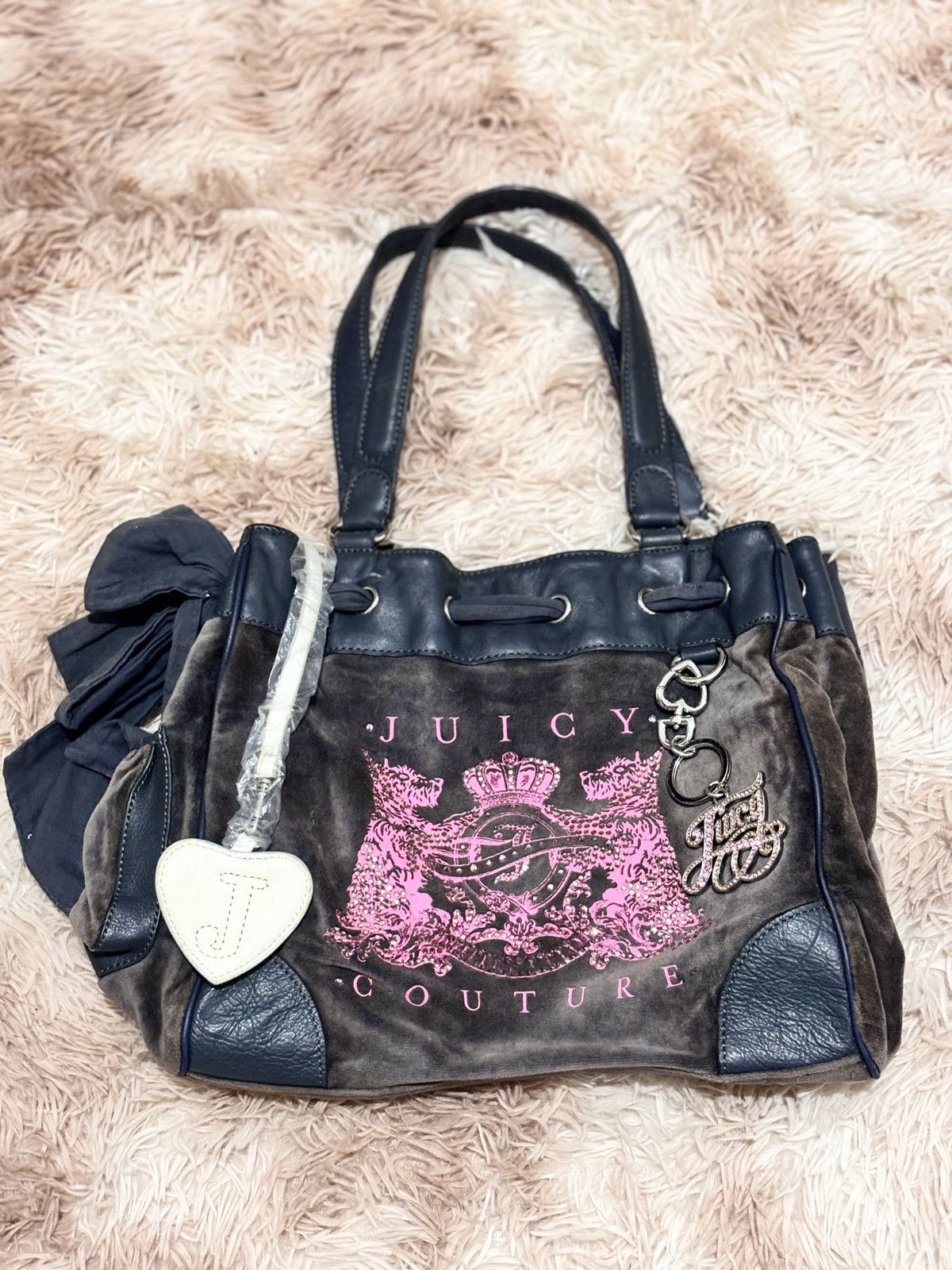 Juicy Couture × Vintage Vintage RARE Juicy Couture Scottie twin dogs Daydreamer bag Size ONE SIZE - 1 Thumbnail