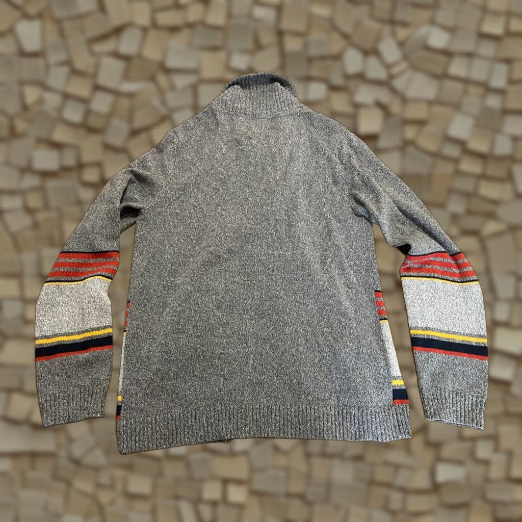 Vintage Urban Pipeline Sweater Cardigan Women's M Gray Yellow Orange Button Long Sleeve Open Size M / US 6-8 / IT 42-44 - 1 Thumbnail