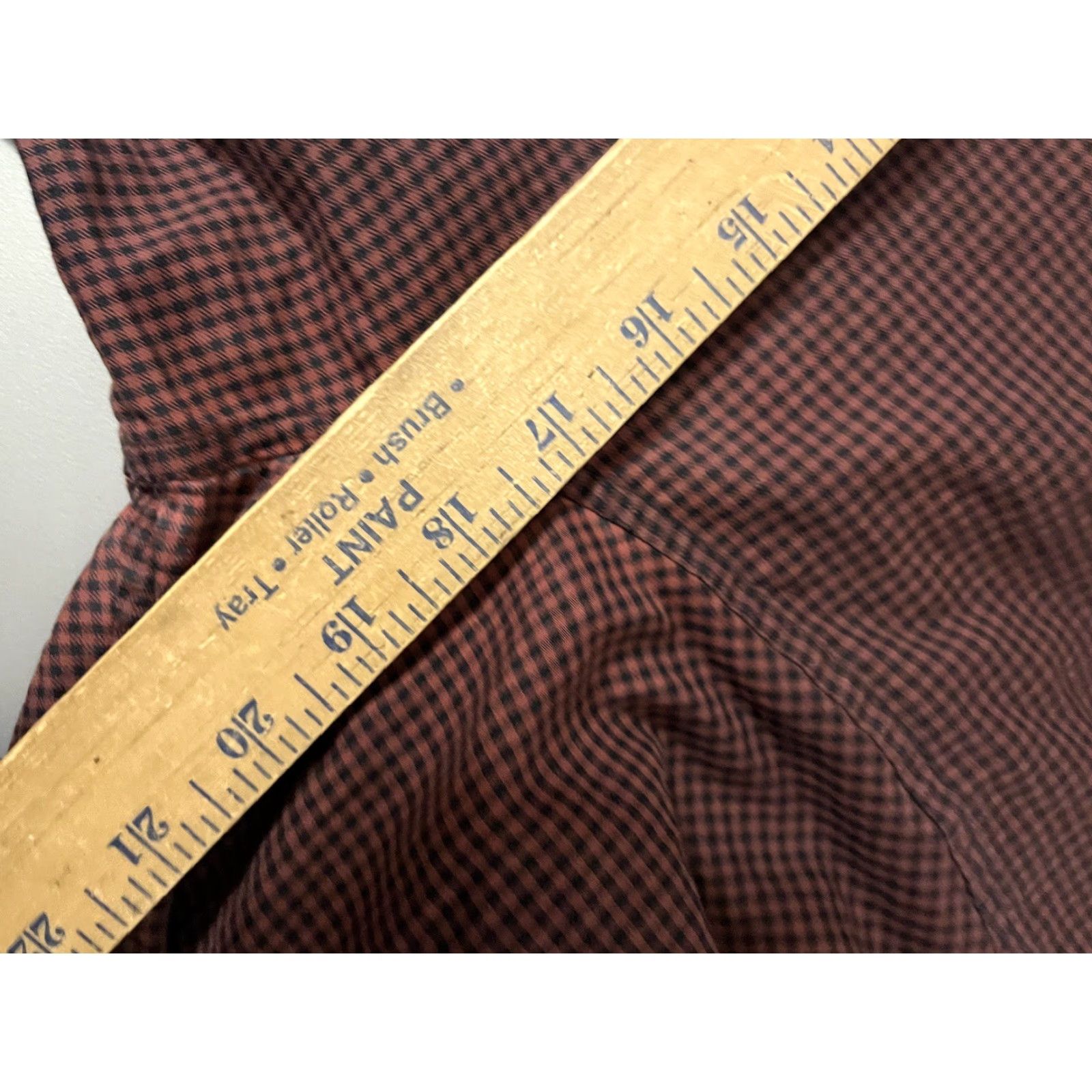 Michael Kors Michael Kors Shirt Mens Medium Maroon Gingham Tailored Fit Long Sleeves Button Up Button-Up Casual Workwear Classic Size US M / EU 48-50 / 2 - 5 Thumbnail