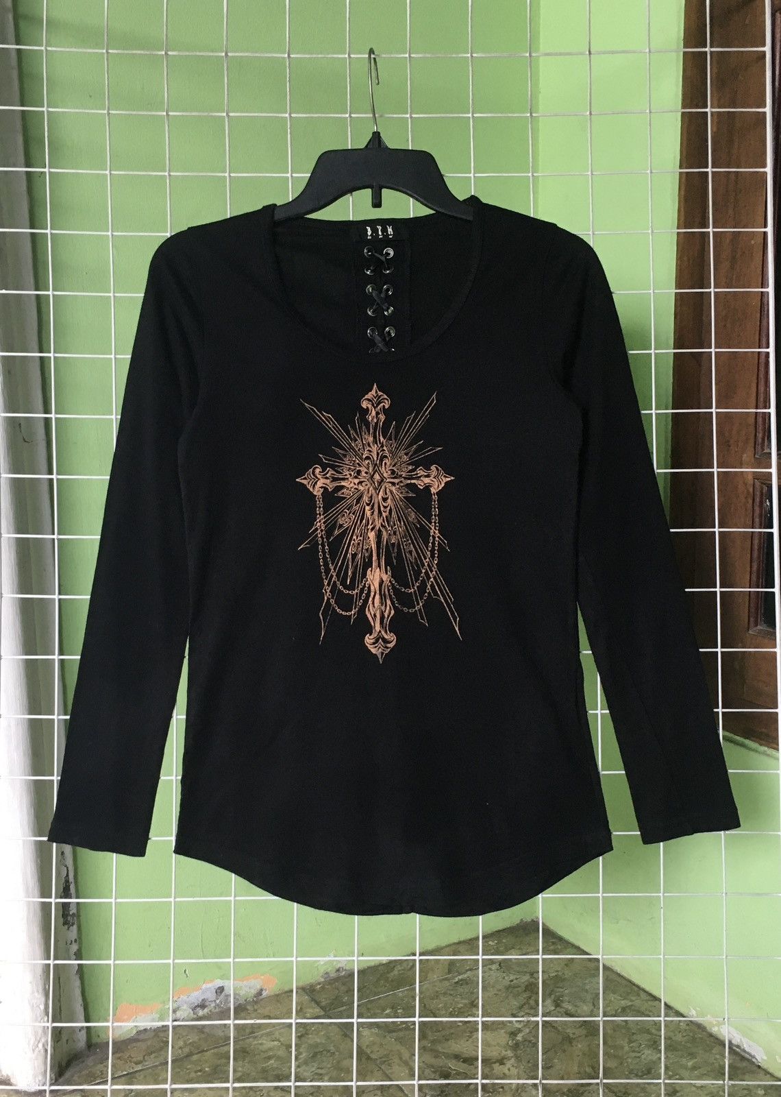 トップス Black Peace Now Big Collar Lace-up Shirt Black Peace Now Big Collar Lace-up Shirt｜Black Peace Now Qipao