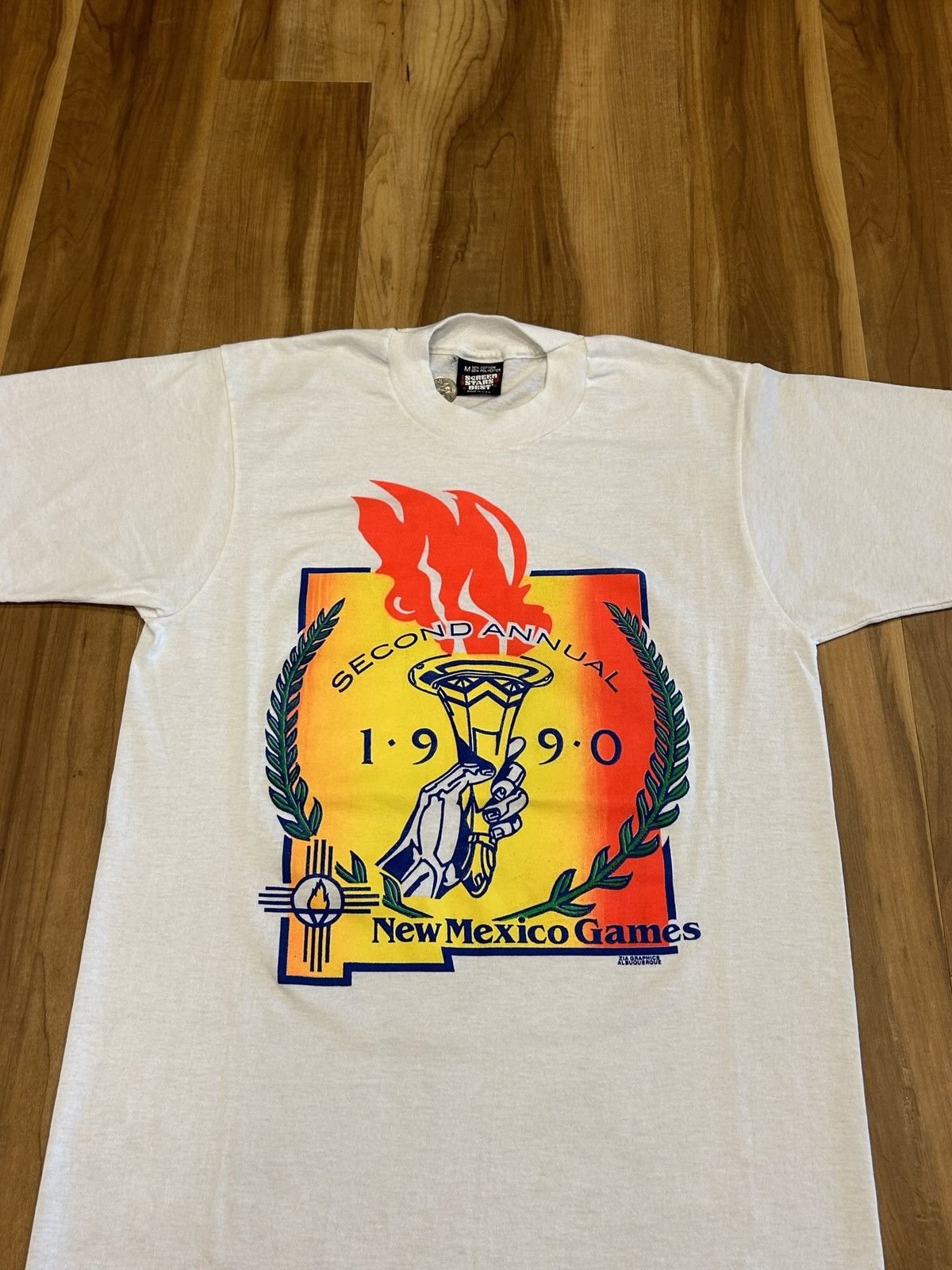 Vintage Vintage Second Annual 1990 New Mexico Games Tee Size US M / EU 48-50 / 2 - 3 Thumbnail
