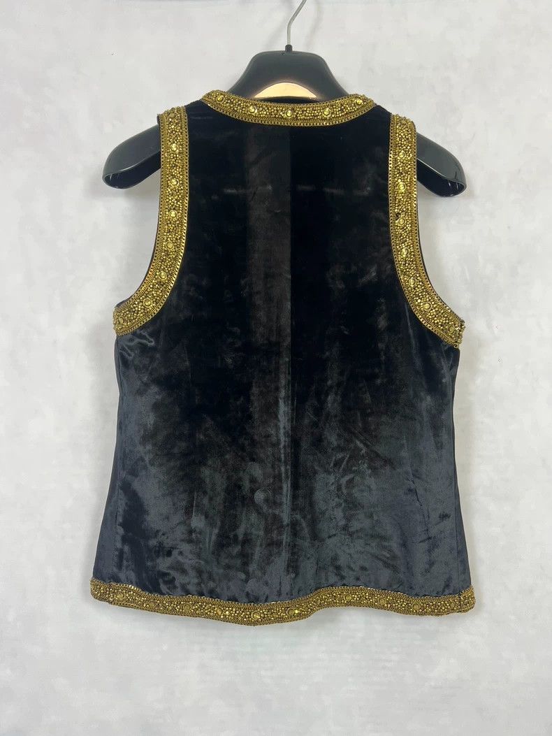 Saint Laurent Paris Saint Laurent Paris Velvet baroque gold-plated heavy indus Size XXS / US 00 / IT 34 - 2 Thumbnail
