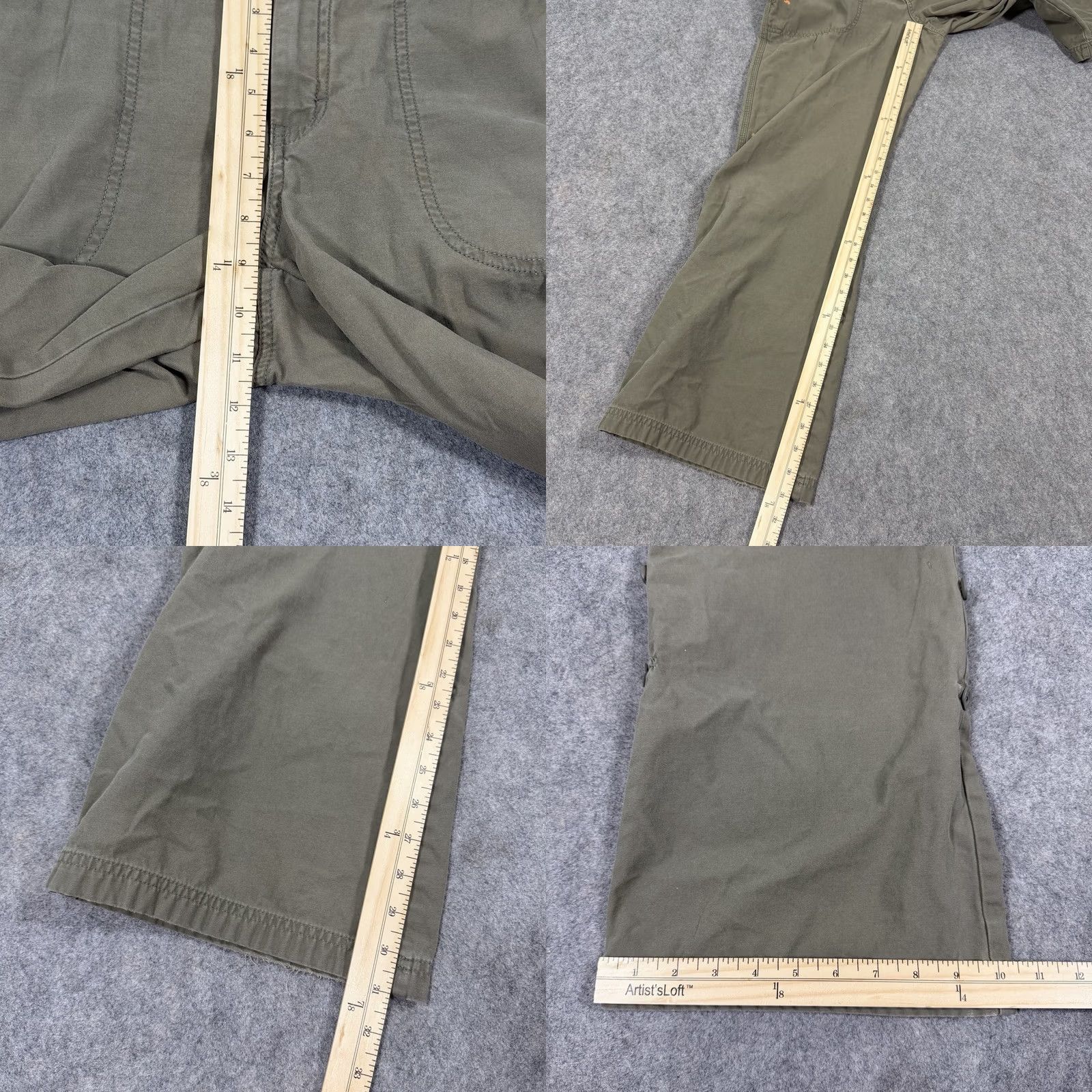 Vintage Columbia Pants Women Cargo Roll Tab Leg Style: Straight Size 10 Green Size 32" / US 10 / IT 46 - 10 Thumbnail