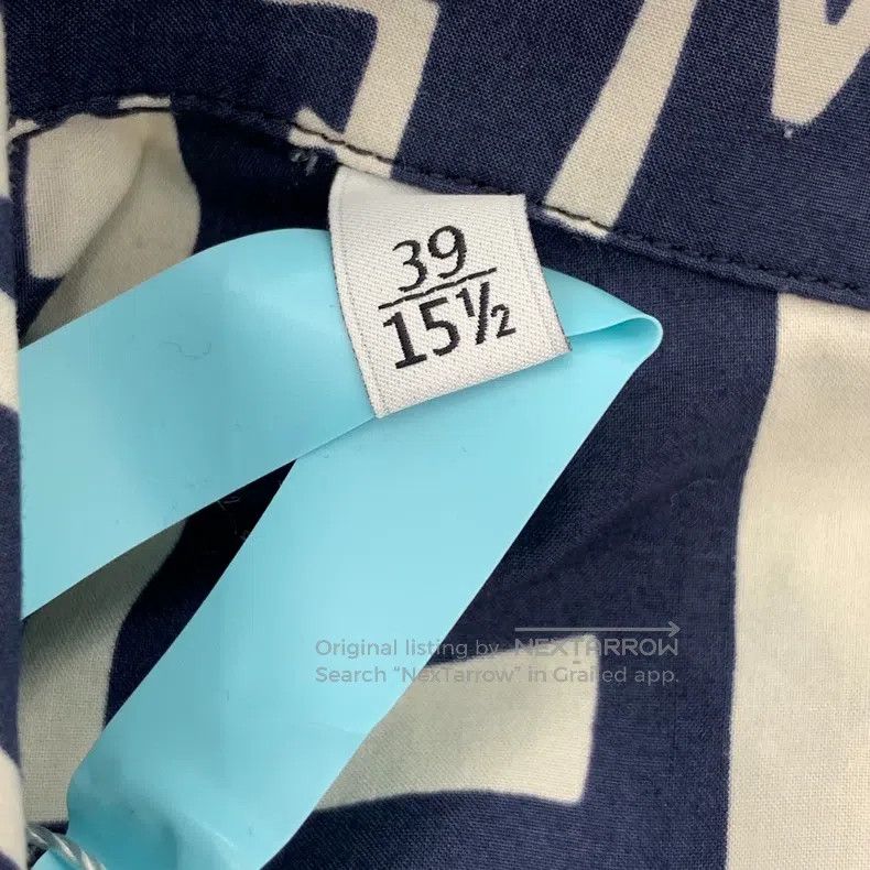 Valentino Valentino Blue letters printed cotton lapel short-sleeved Size US S / EU 44-46 / 1 - 6 Thumbnail