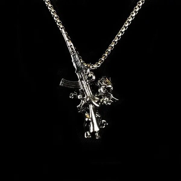 VIBE Angel Necklace Punk Y2K Chain Size ONE SIZE - 3 Thumbnail