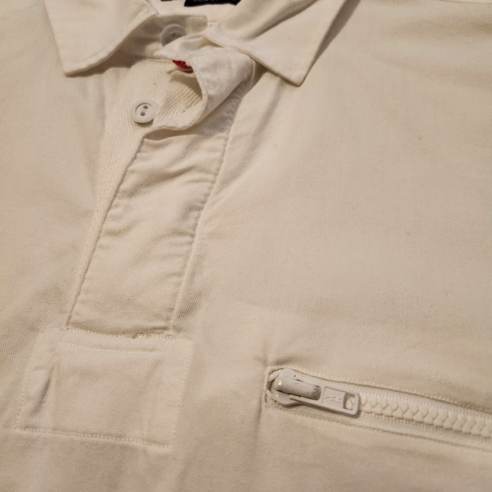 Polo Ralph Lauren VINTAGE Polo Ralph Lauren Rugby Polo White Shirt XL Men Long Sleeve Cotton with Pockets US Polo Sailing Heavy Cotton Size US XL / EU 56 / 4 - 5 Thumbnail