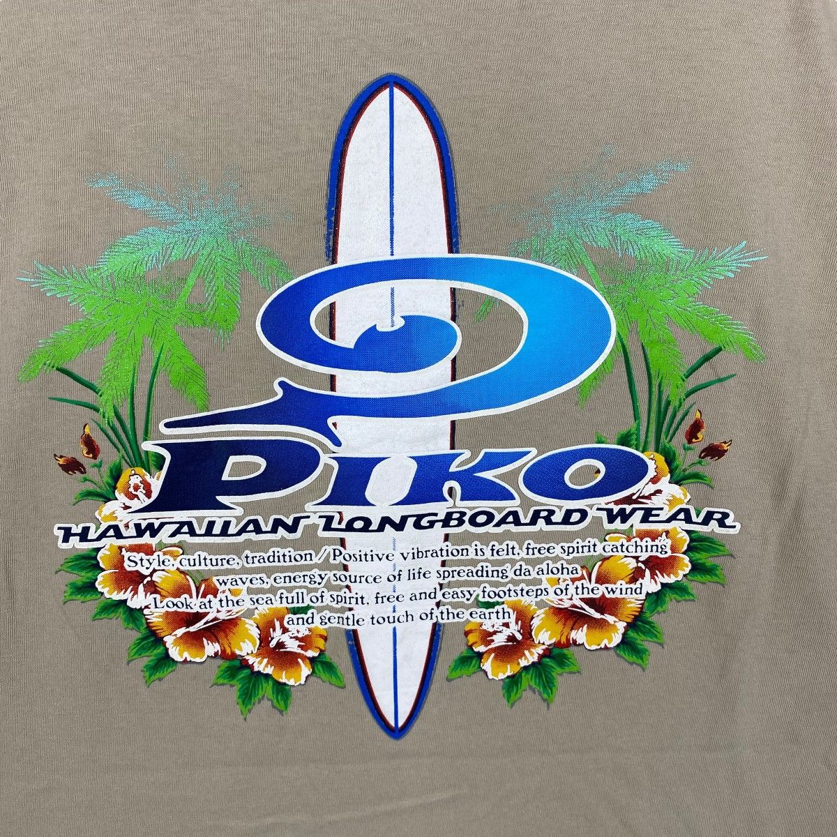 Vintage Vintage Distressed 90's PIKO Hawaiian Longboard Wear Graphic Size US L / EU 52-54 / 3 - 2 Thumbnail