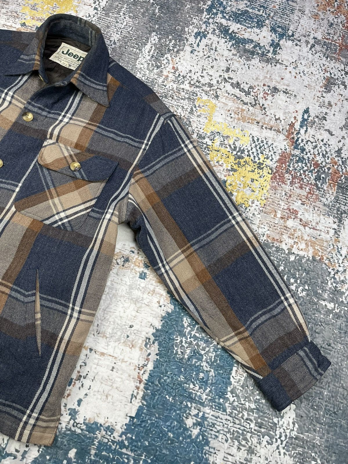 Jeep Vtg Jeep Checked Plaid Melton Jacket Size US M / EU 48-50 / 2 - 4 Thumbnail