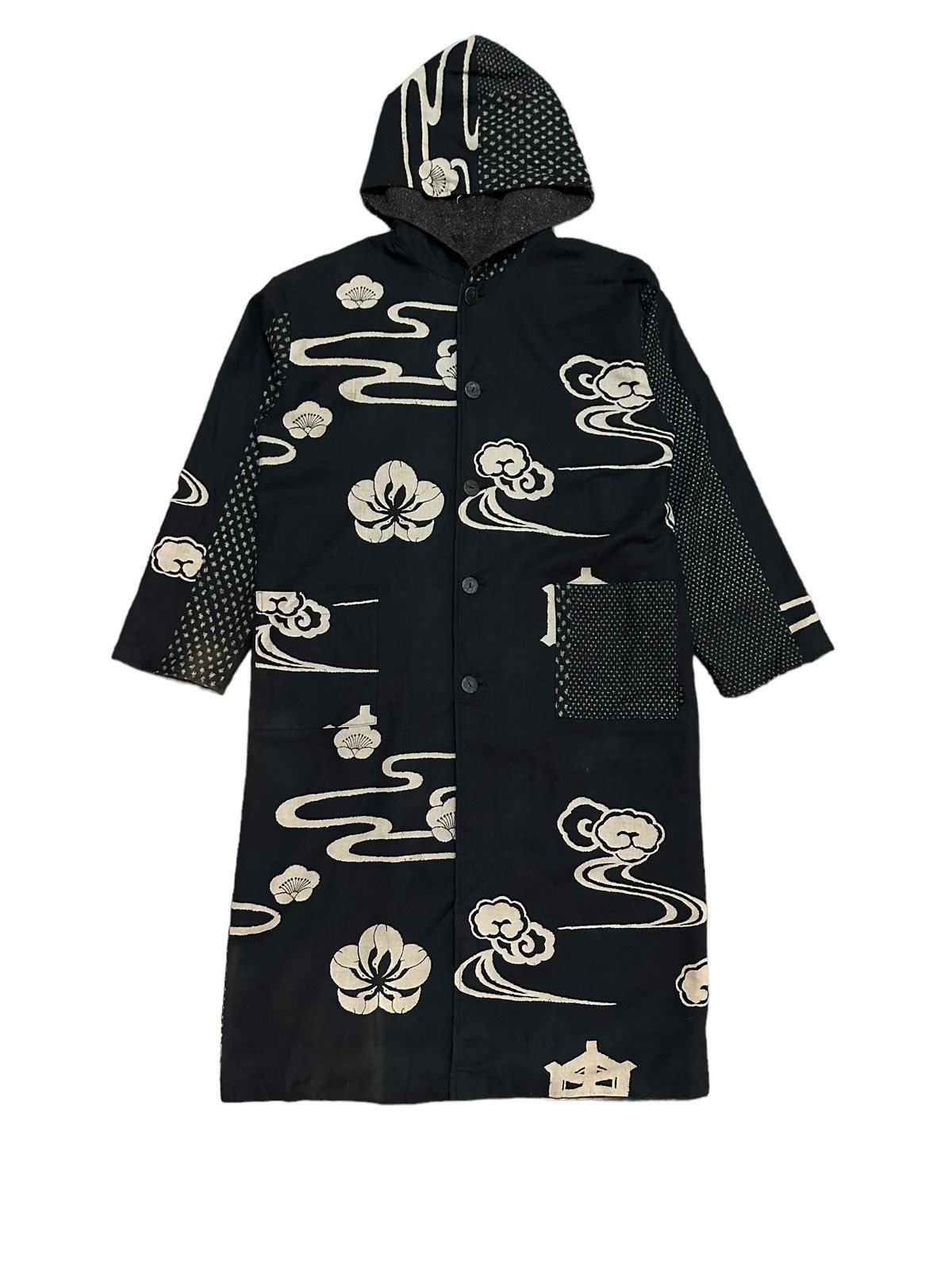 Japanese Brand Reverse Japanese brand overcoathoodie kapital inspired faded Size US M / EU 48-50 / 2 - 1 Thumbnail