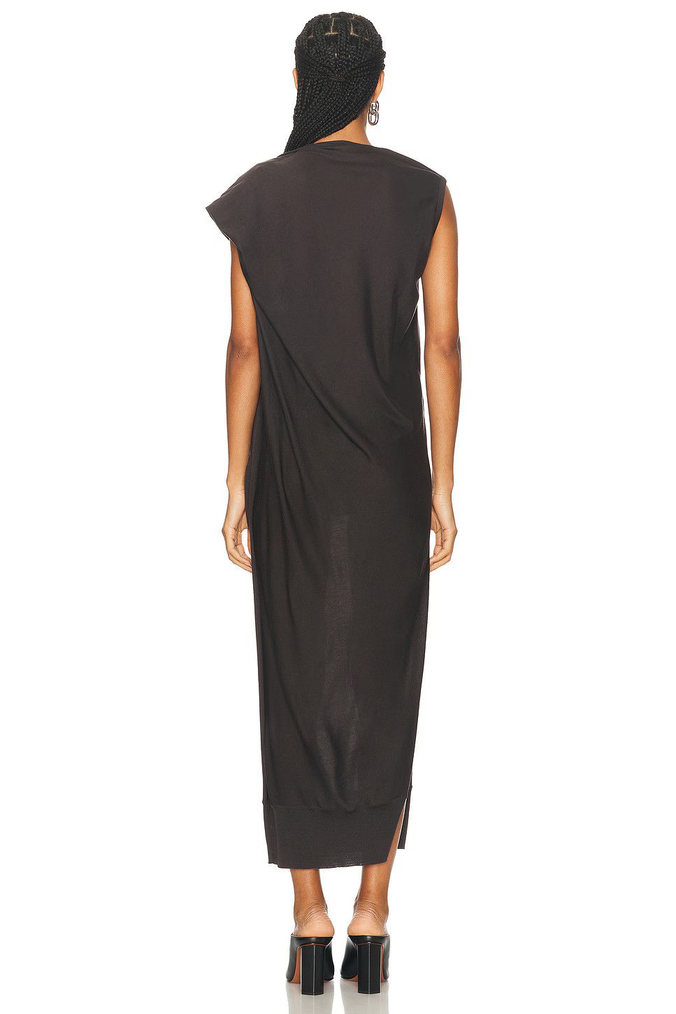 Rick Owens o1y0126 Maxi Dress in Chocolate Brown Size XS / US 0-2 / IT 36-38 - 4 Thumbnail