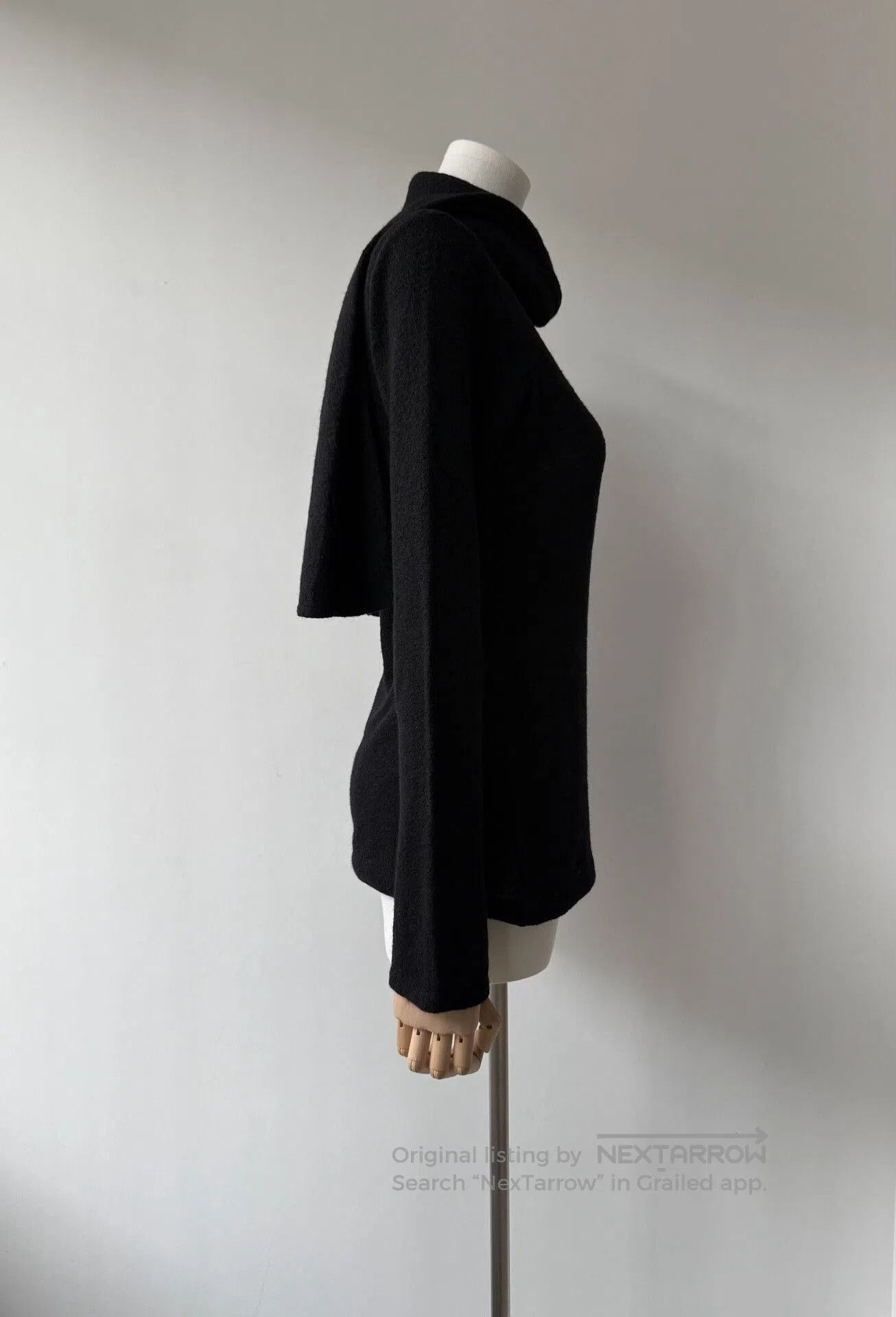 Yohji Yamamoto Yohji Yamamoto Noir Wool Top with Draped Collar. Size M / US 6-8 / IT 42-44 - 7 Thumbnail