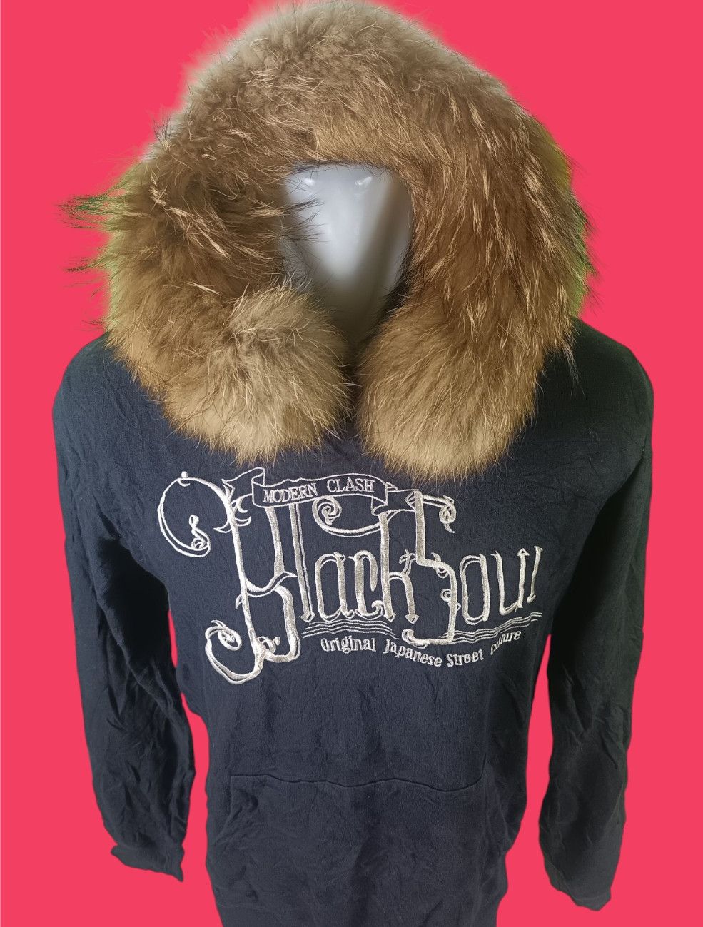 If Six Was Nine × Japanese Brand × Le Grande Bleu (L.G.B.) ONIARAI Black Soul Japanese Street Culture Fur Hoodie Size US M / EU 48-50 / 2 - 1 Thumbnail