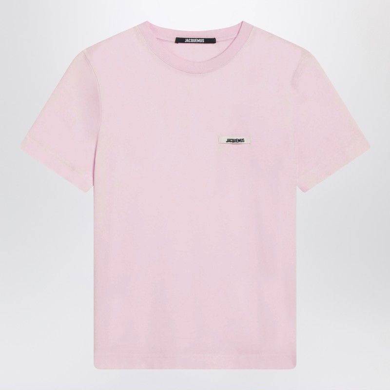 Jacquemus T-Shirt In Cotone Rosa Con Logo