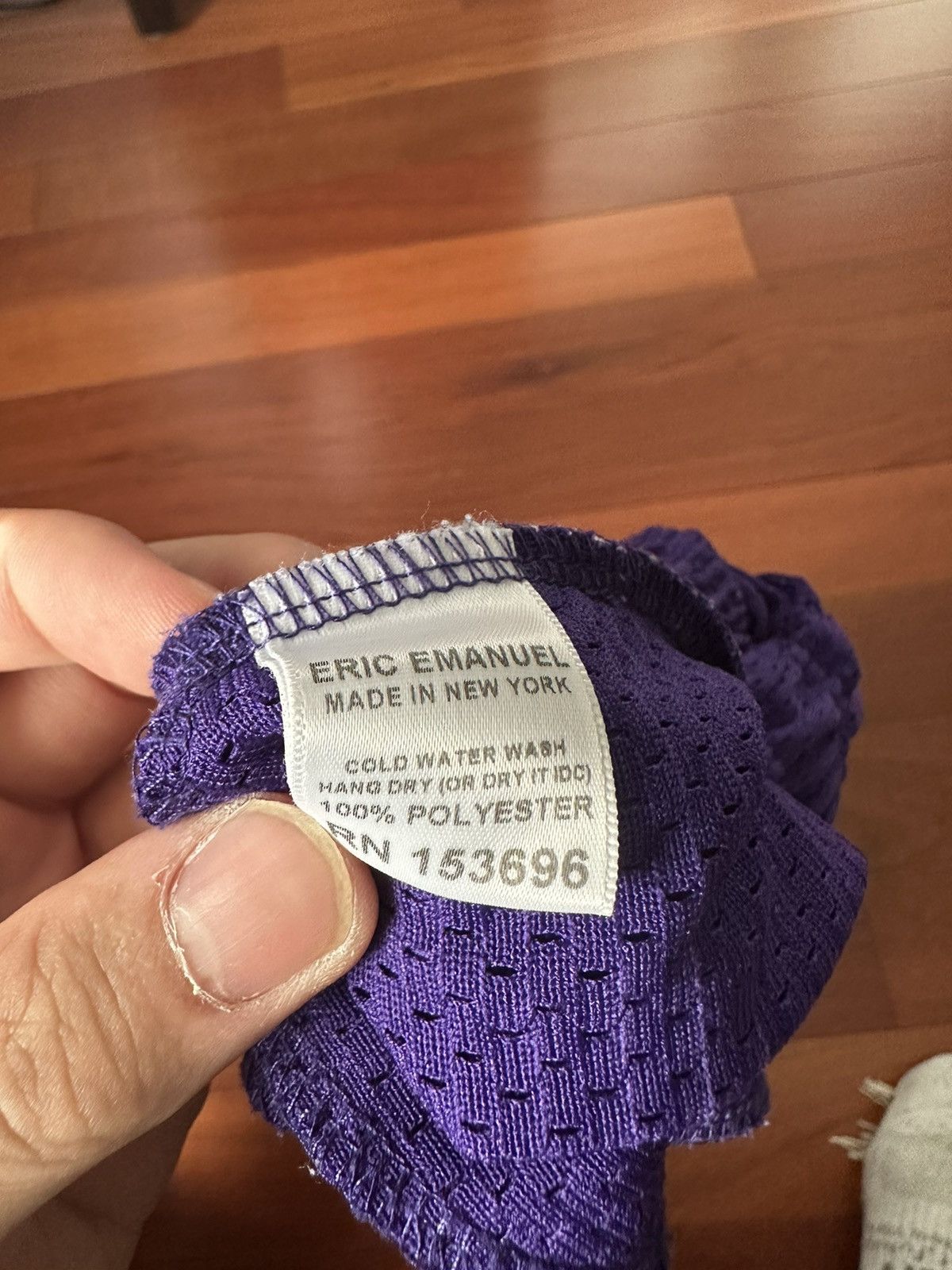 Eric Emanuel Mesh Shorts purple w black EE medium