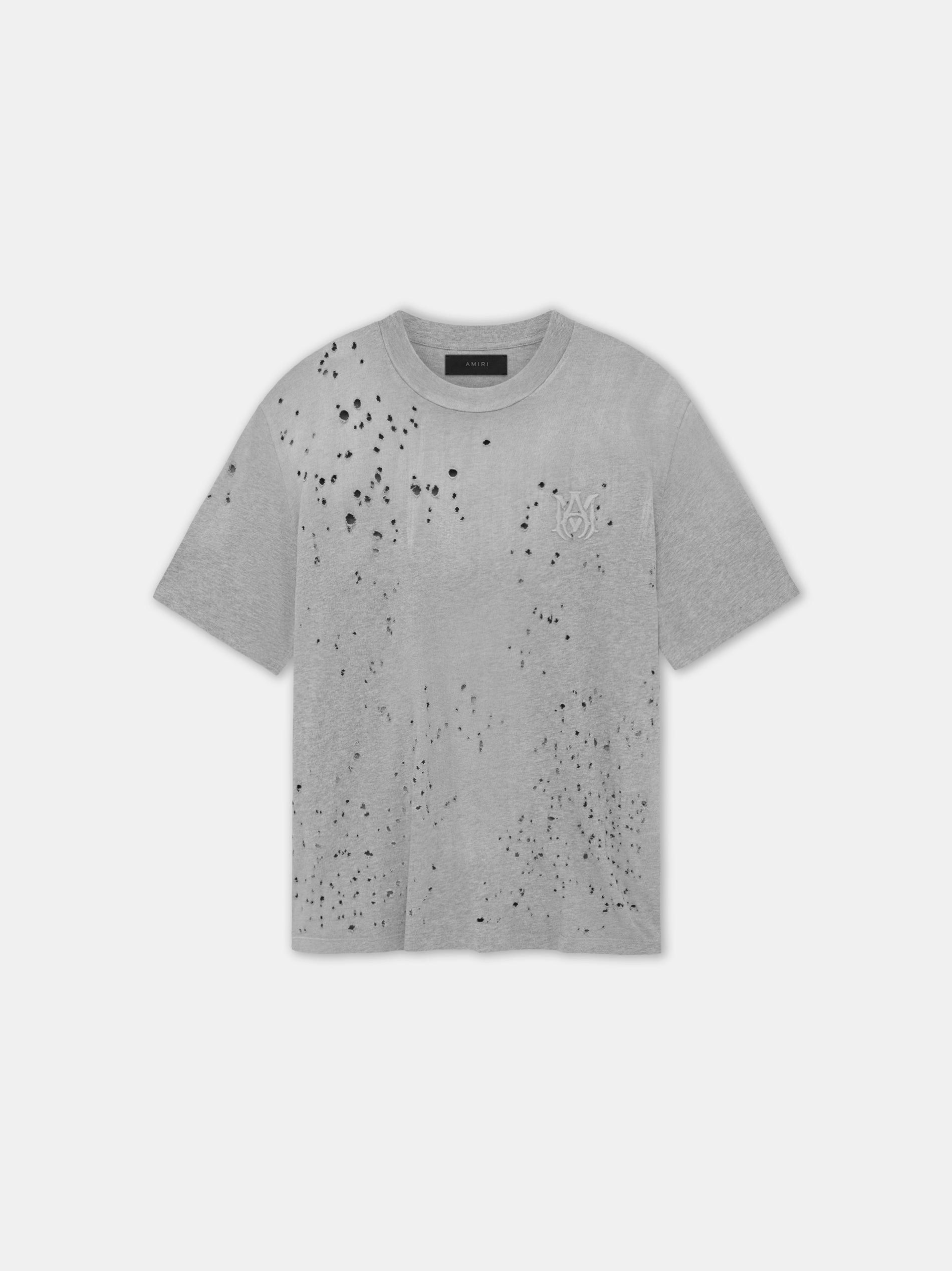 Amiri o1orln1025 MA Shotgun Embroidered T-Shirt in Grey Size US S / EU 44-46 / 1 - 1 Thumbnail