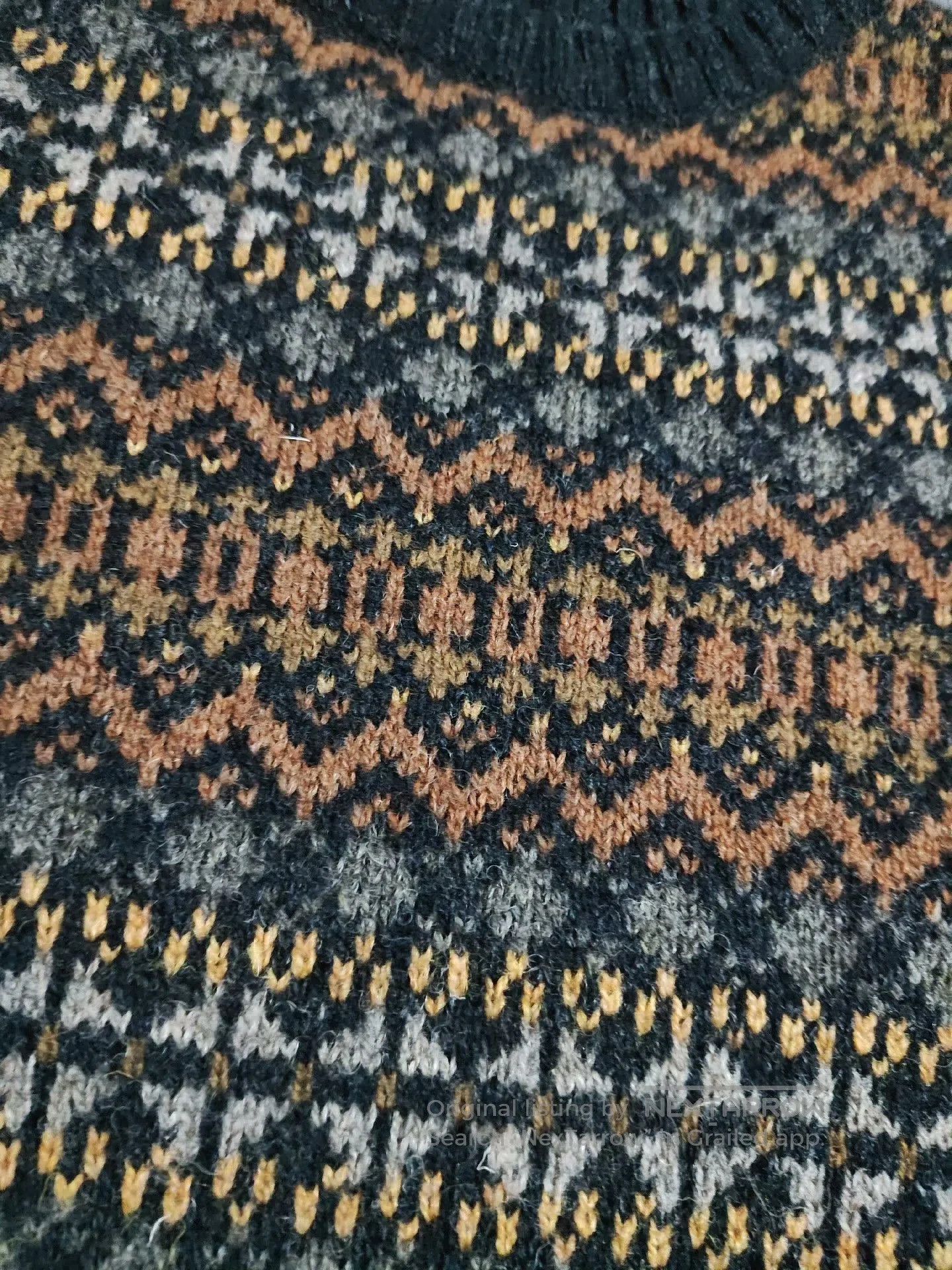 Vintage Vintage Fair Isle Wool Long. Size US L / EU 52-54 / 3 - 6 Thumbnail
