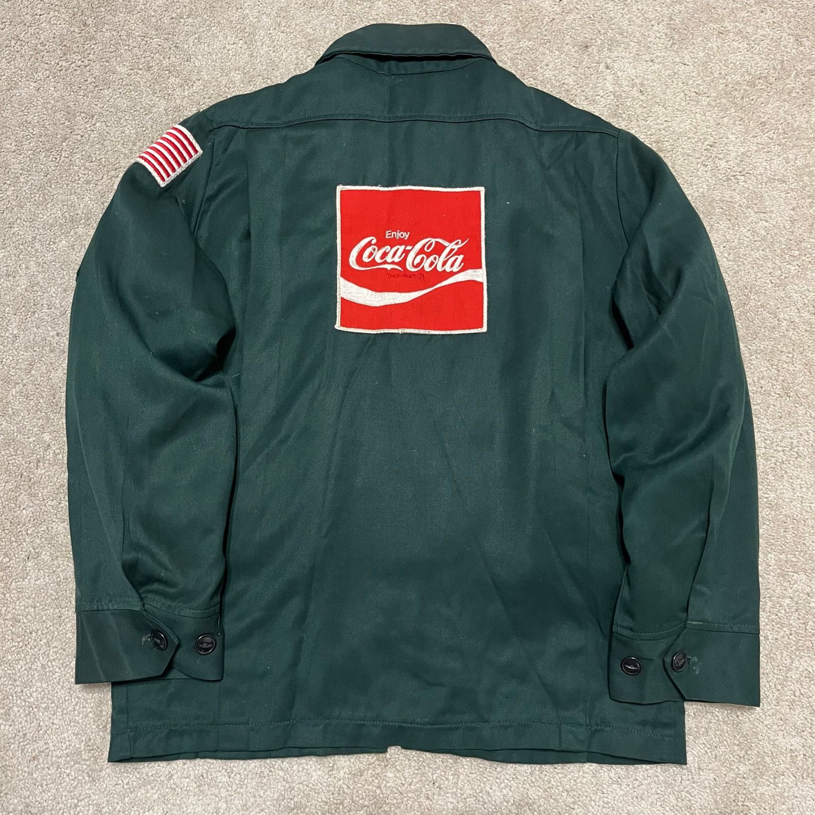 Other Vintage 70s Coca-Cola Unitog Union Work Jacket Quilted Lined Size US L / EU 52-54 / 3 - 2 Thumbnail