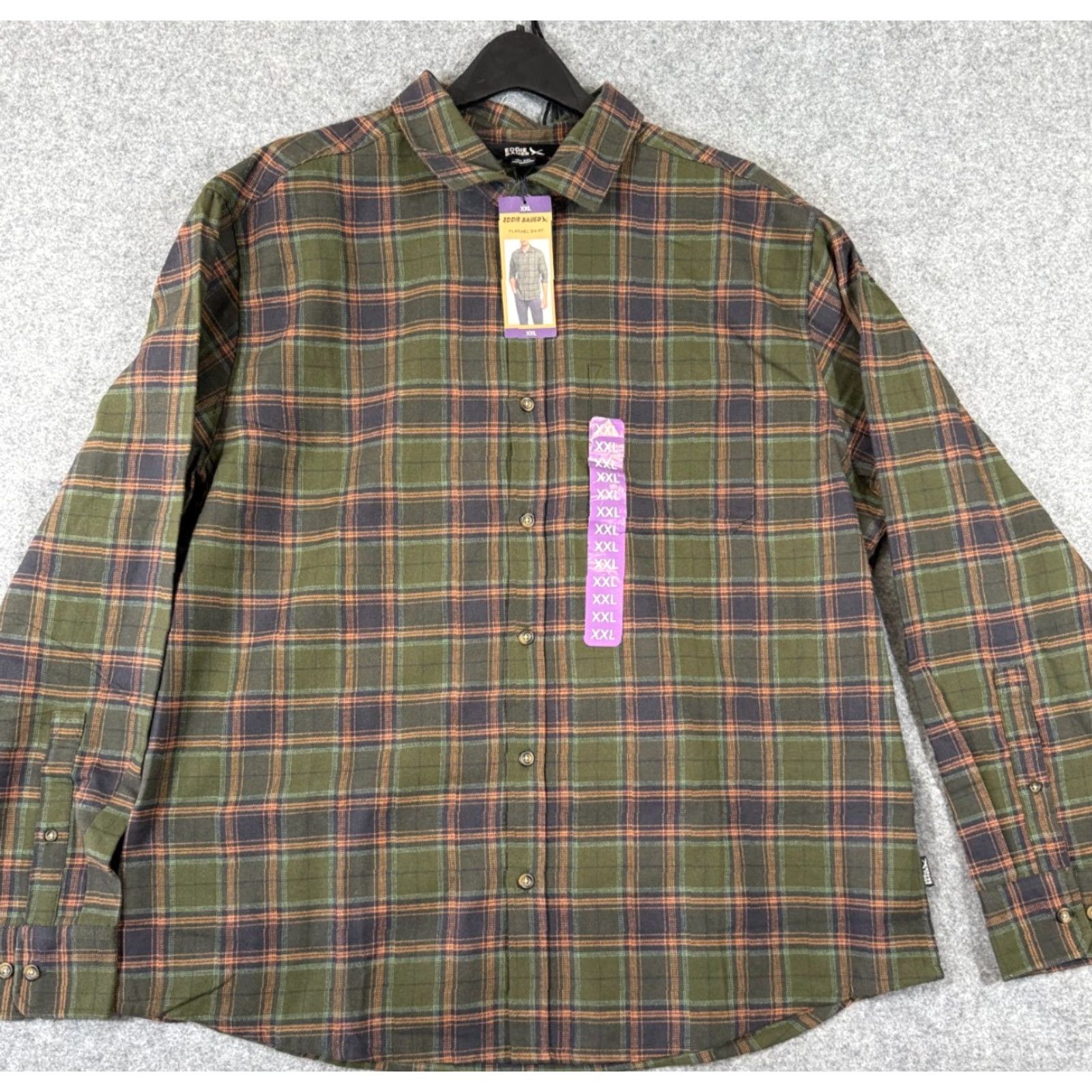 Eddie Bauer Eddie Bauer Flannel Shirt Mens 2XL Green Plaid Button-Up Long Sleeve NWT Size US XXL / EU 58 / 5 - 3 Thumbnail