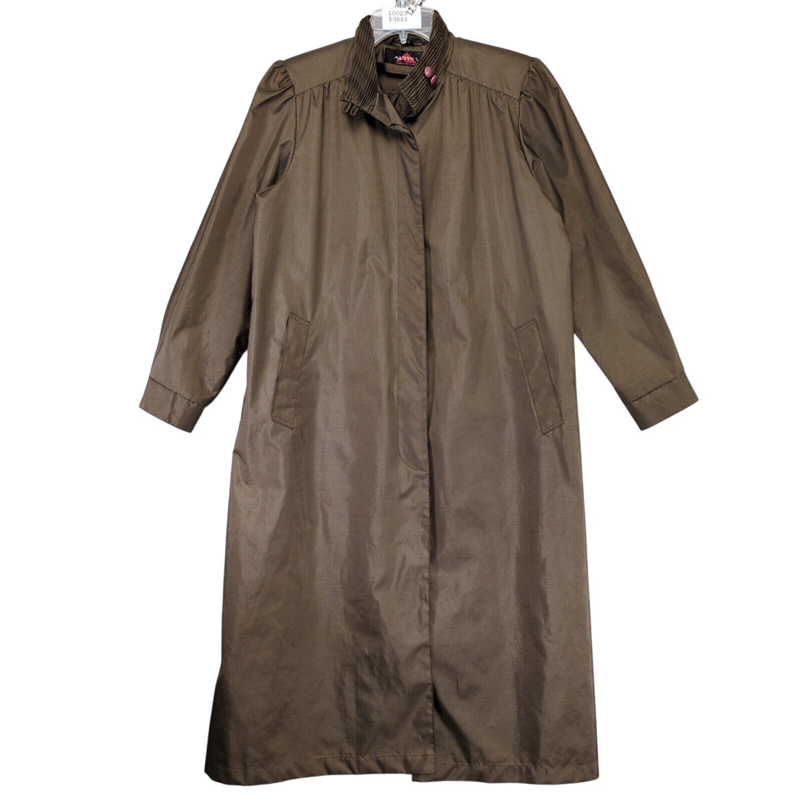 Vintage Alorna Women's 7/8 Classic Brown Rain Trench Coat Jacket Size M / US 6-8 / IT 42-44 - 1 Thumbnail