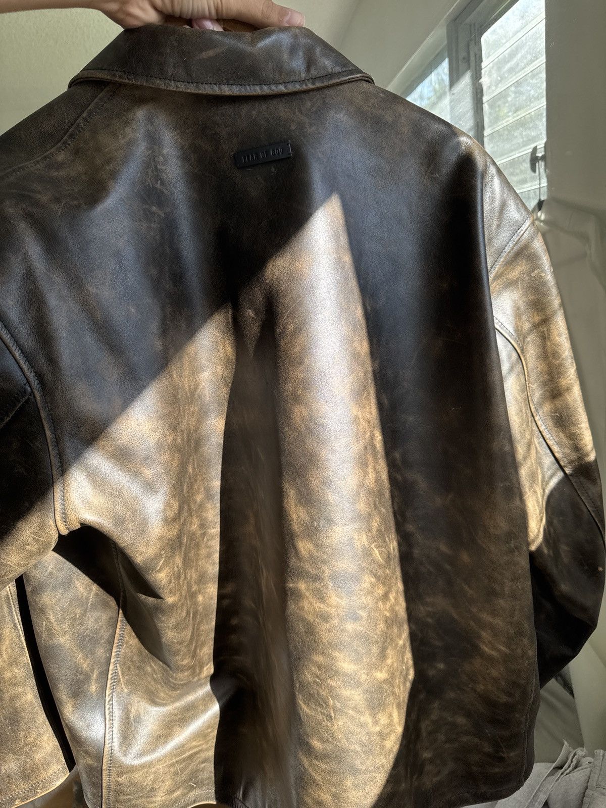 Fear of God Rider Oversized Distressed Leather Jacket Size US M / EU 48-50 / 2 - 12 Thumbnail