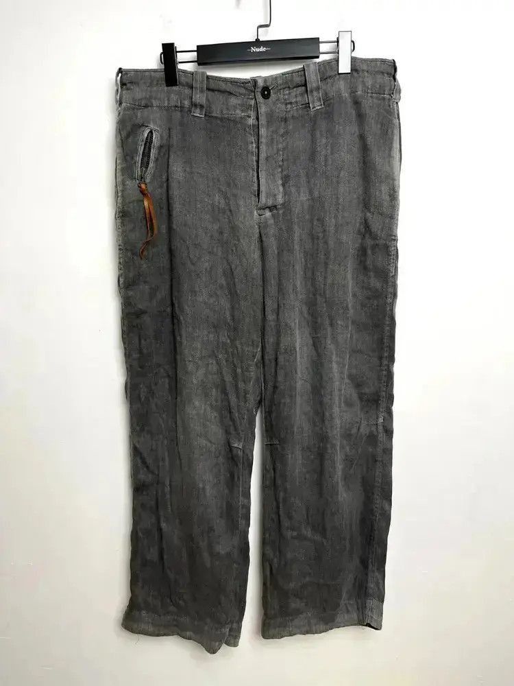 Yohji Yamamoto Sz 3 Yohji Yamamoto Y's 90s Linen Washed Trousers Size US 34 / EU 50 - 1 Thumbnail