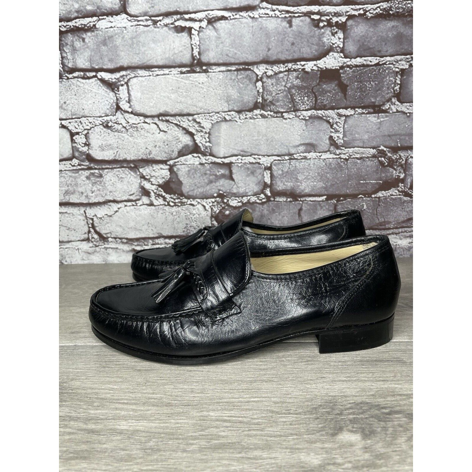 Nunn Bush Nunn Bush Black Leather Slip On Tassel Loafers Dress Shoes M Size US 7.5 / EU 40-41 - 1 Thumbnail