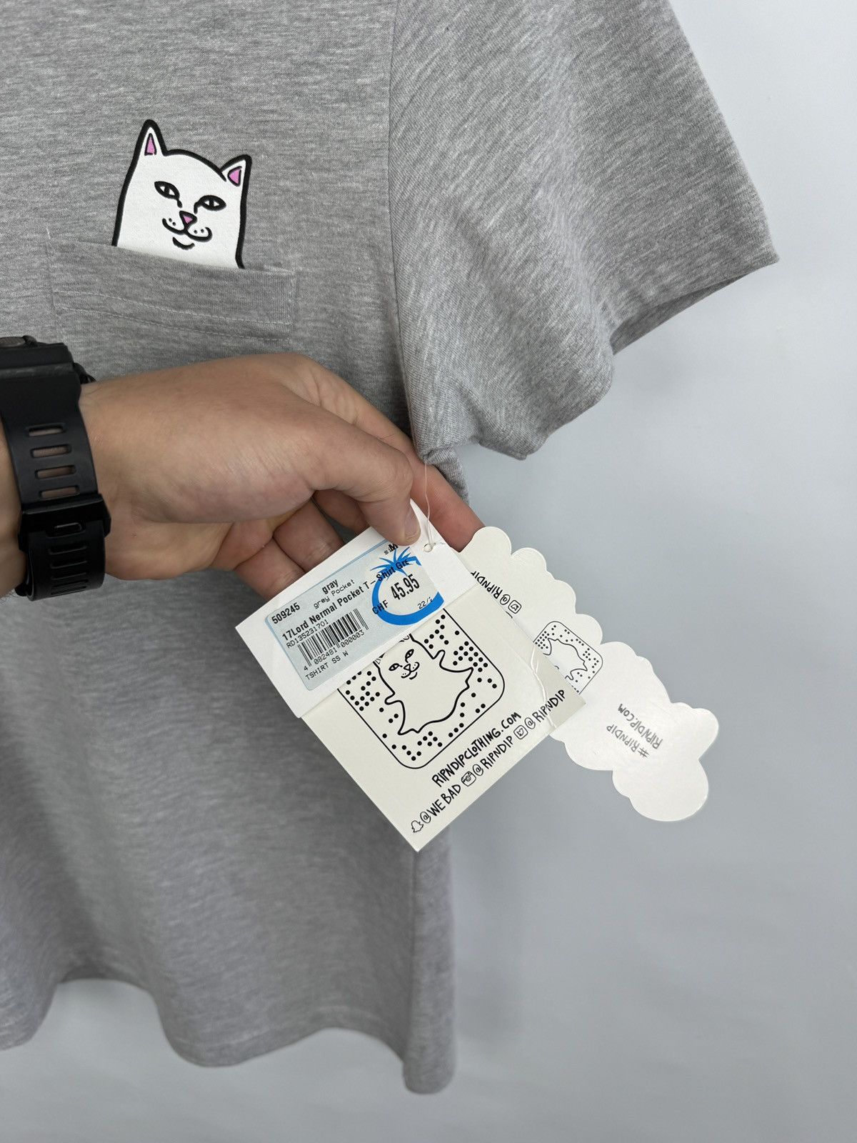RIPNDIP NWT❗️ RIPNDIP Lord Nermal Pocket T-Shirt Cat Fack Rare Size M / US 6-8 / IT 42-44 - 5 Thumbnail