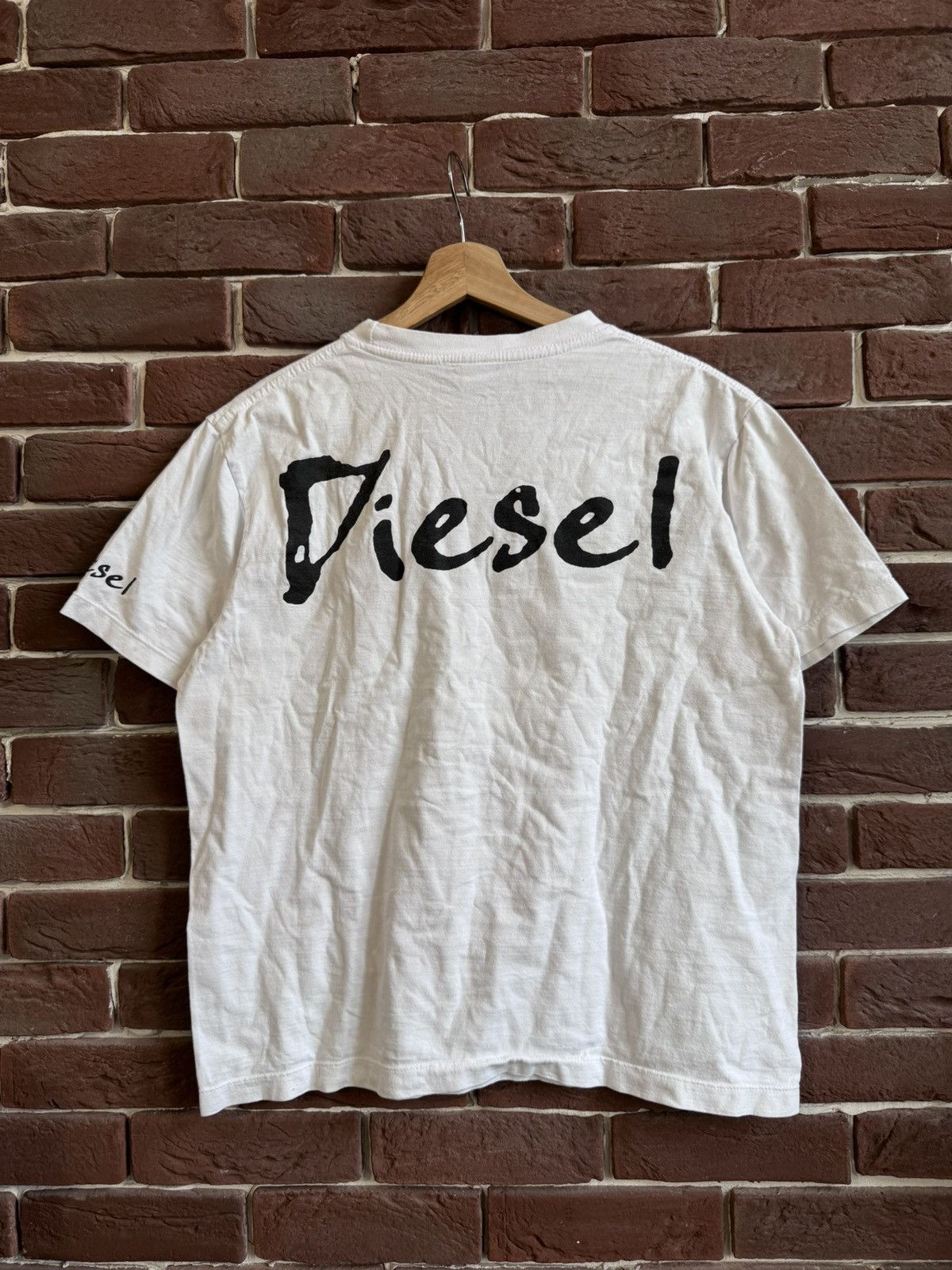 Diesel Y2K Diesel Avant Garde Tshirt M white Streetwear Hype Size US M / EU 48-50 / 2 - 2 Thumbnail