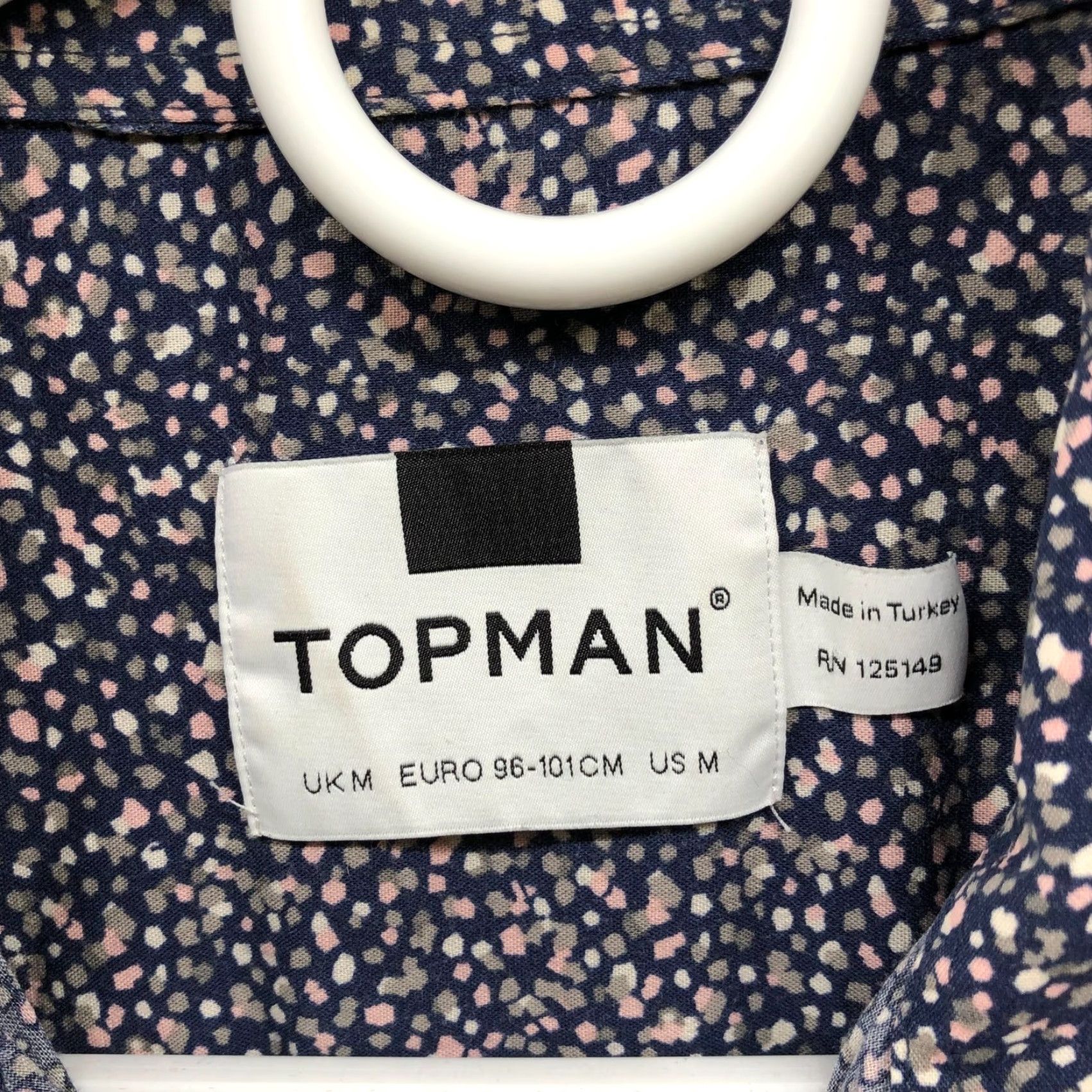 Topman Topman Short Sleeve Shirt Mens M Blue Pink Printed Dot Button Up Resort Rayon Shirt Size US M / EU 48-50 / 2 - 5 Thumbnail